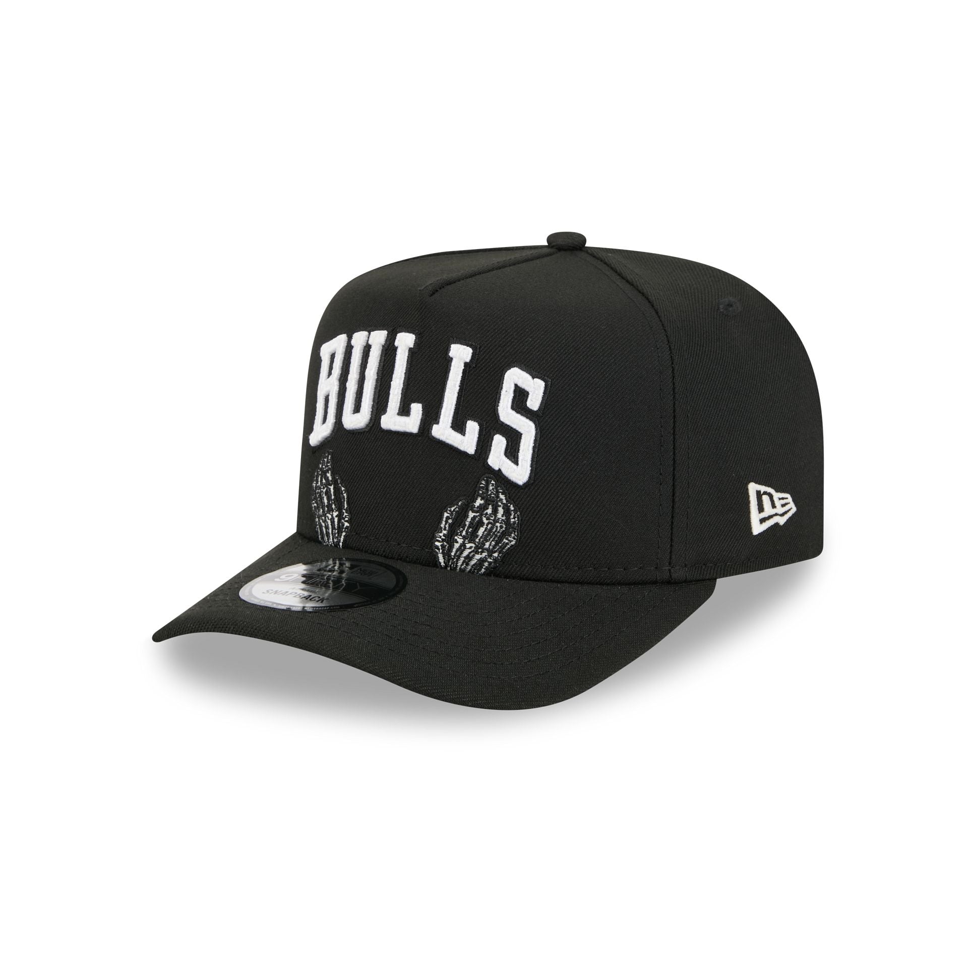 Chicago Bulls Skeletal Script 9FIFTY A-Frame Snapback Hat - Nextgenmallstore