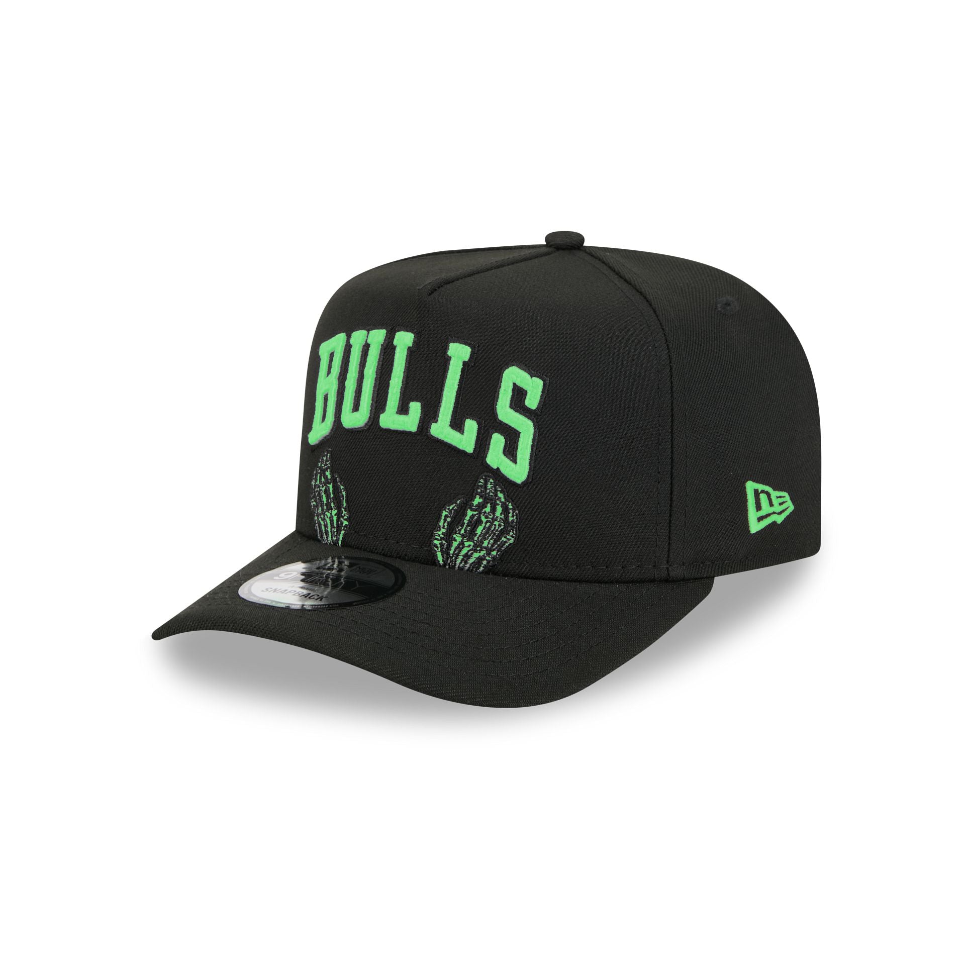 Chicago Bulls Skeletal Script 9FIFTY A-Frame Snapback Hat