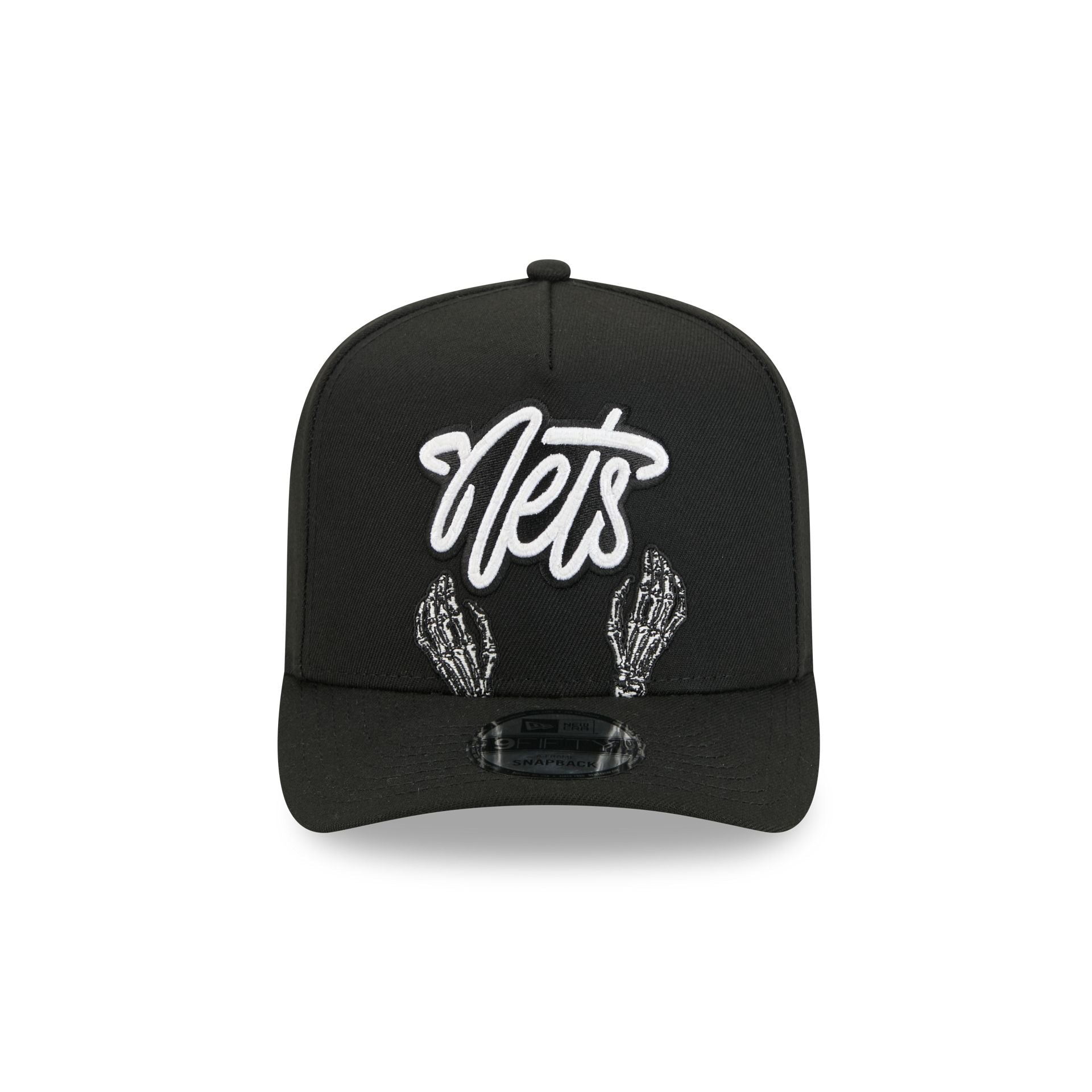 Brooklyn Nets Skeletal Script 9FIFTY A-Frame Snapback Hat