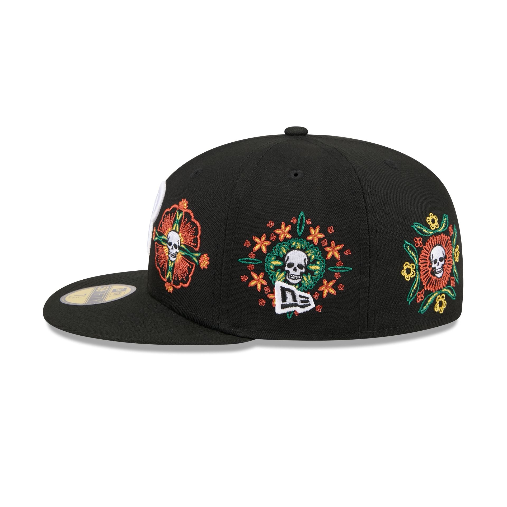 Philadelphia Phillies Day of the Dead Skull & Flowers 59FIFTY Fitted Hat