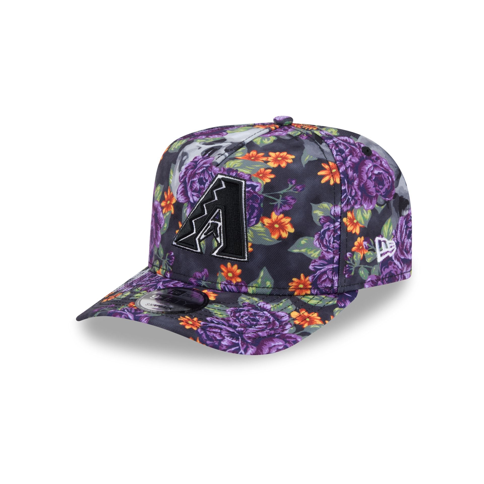 Arizona Diamondbacks Day of the Dead Skull & Roses 9FIFTY A-Frame Snapback - Nextgenmallstore