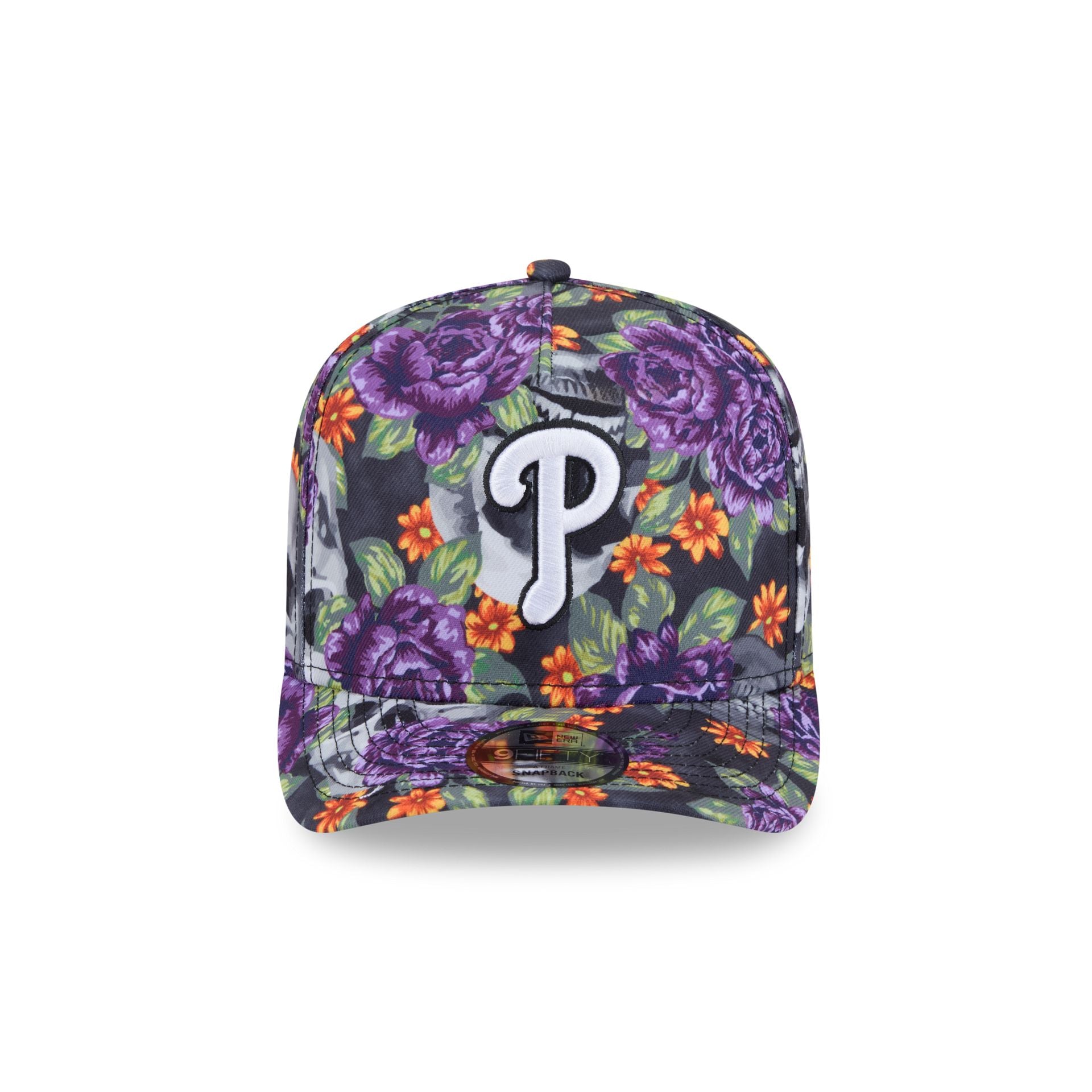 Philadelphia Phillies Day of the Dead Skull & Roses 9FIFTY A-Frame Snapback