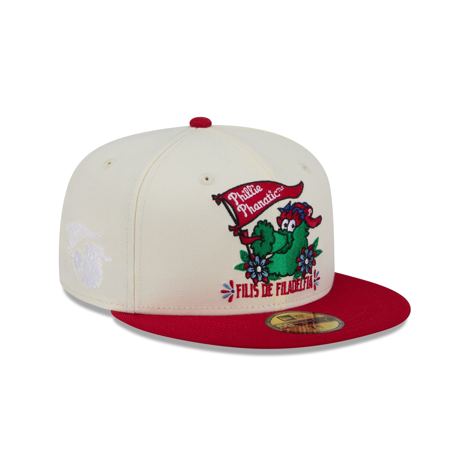 Philadelphia Phillies Day of the Dead Sugar Skull Mascot 59FIFTY Fitted Hat - Nextgenmallstore