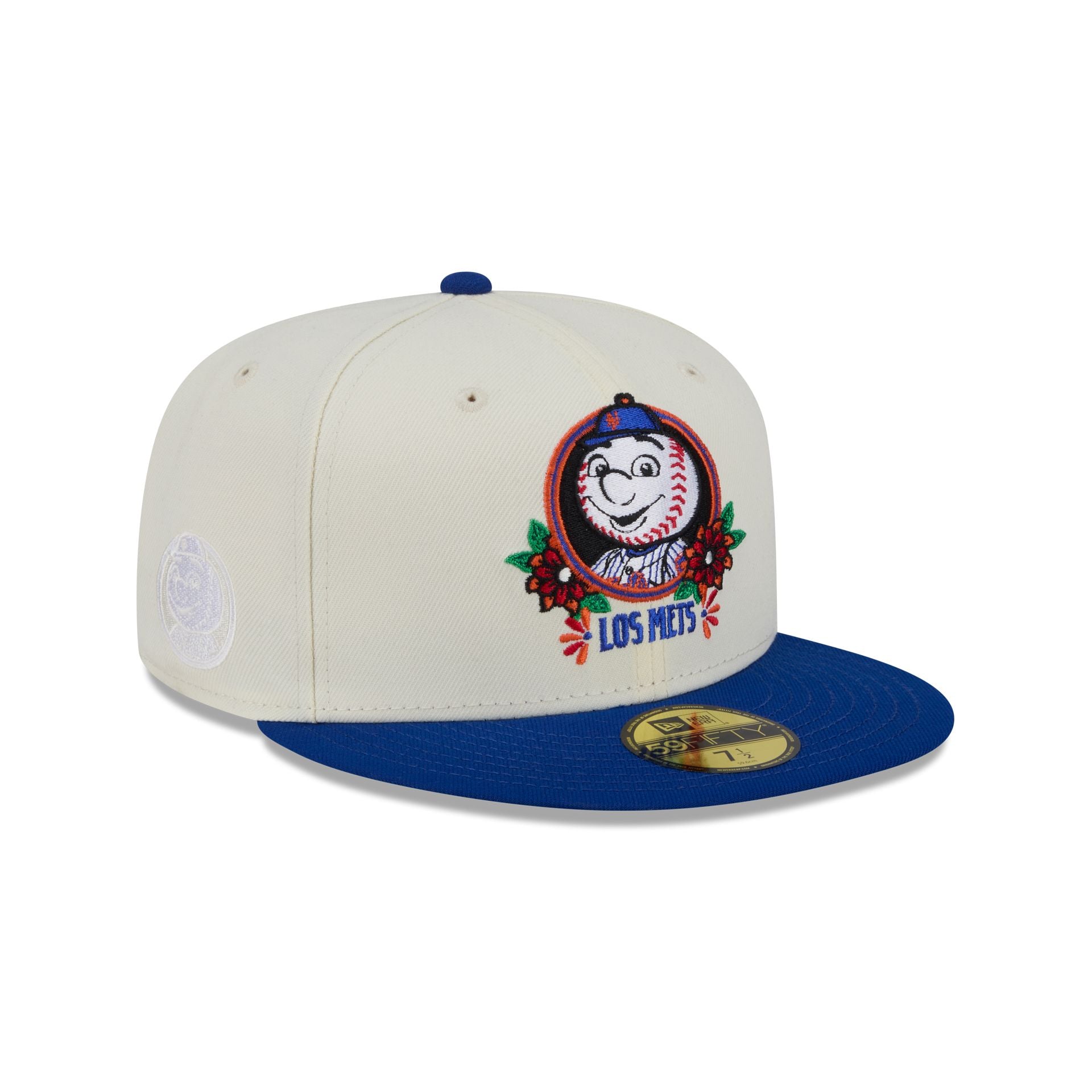 New York Mets Day of the Dead Sugar Skull Mascot 59FIFTY Fitted Hat - Nextgenmallstore