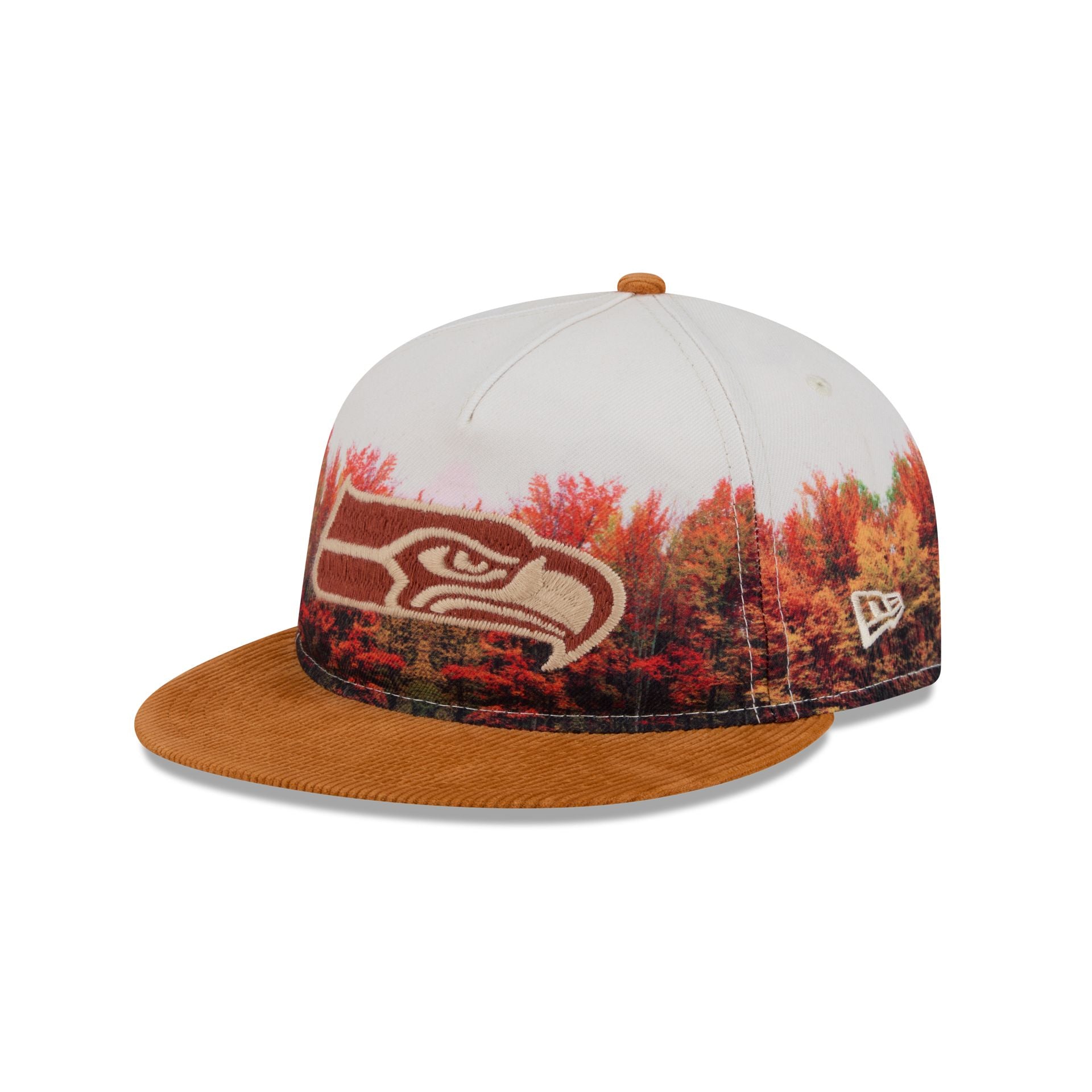 Seattle Seahawks Fall Forest Retro Crown 9FIFTY Adjustable Hat - Nextgenmallstore