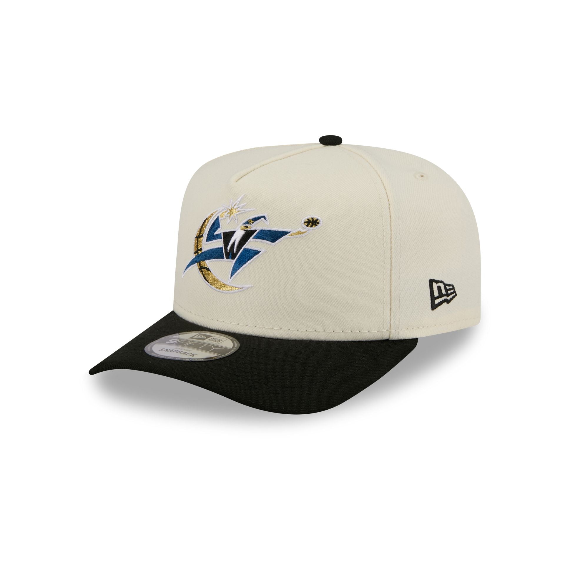 Washington Wizards 2007-2011 Hardwood Classics Chrome White 9FIFTY A-Frame Snapback Hat - Nextgenmallstore