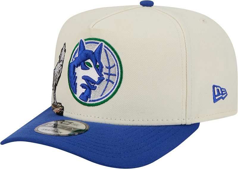 Minnesota Timberwolves 1989-1995 Hardwood Classics Chrome White 9FIFTY A-Frame Snapback Hat