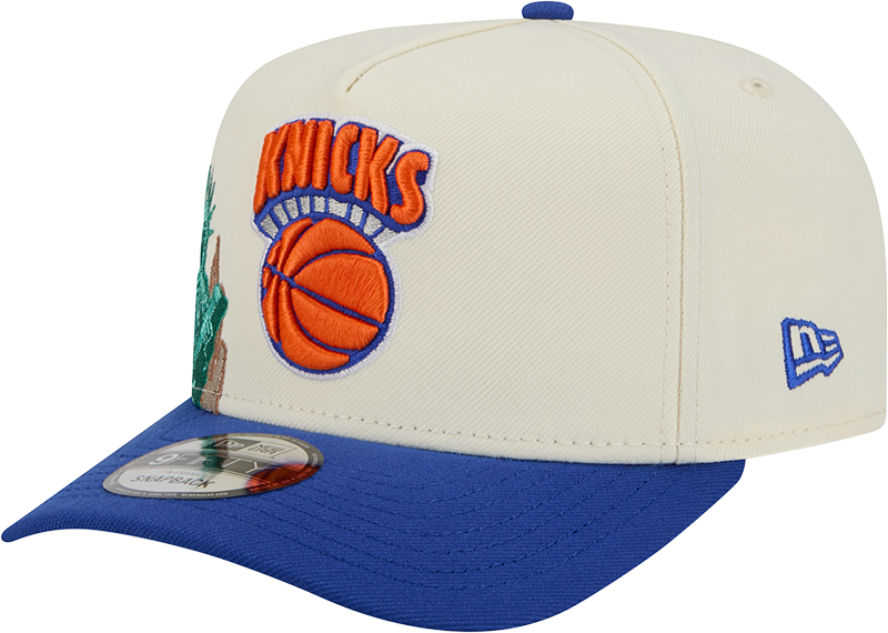 New York Knicks 1946-1963 Hardwood Classics Chrome White 9FIFTY A-Frame Snapback Hat