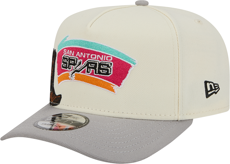 San Antonio Spurs 1973-1975 Hardwood Classics Chrome White 9FIFTY A-Frame Snapback Hat
