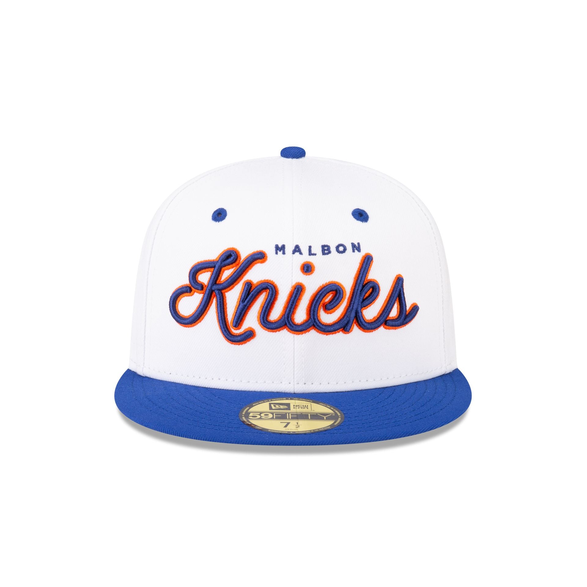 Malbon x New York Knicks White 59FIFTY Fitted Hat