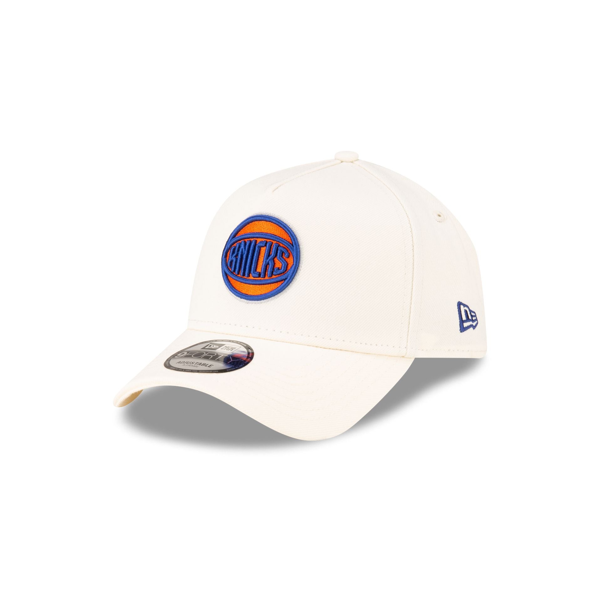 Malbon x New York Knicks Chrome White 9FORTY A-Frame Snapback Hat - Nextgenmallstore