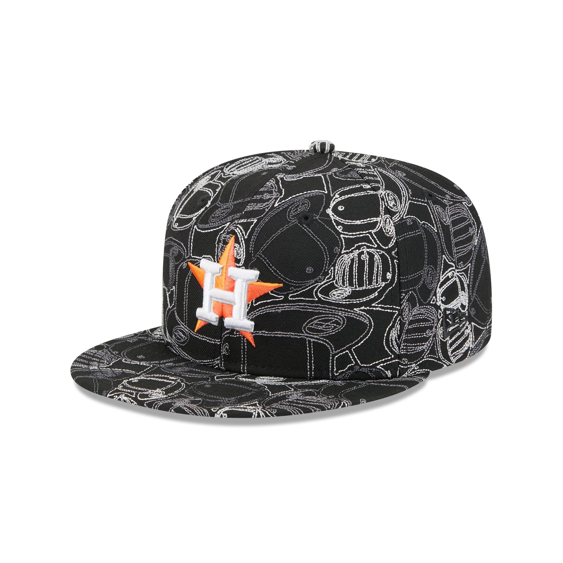Houston Astros Cap Scramble 59FIFTY Fitted Hat - Nextgenmallstore