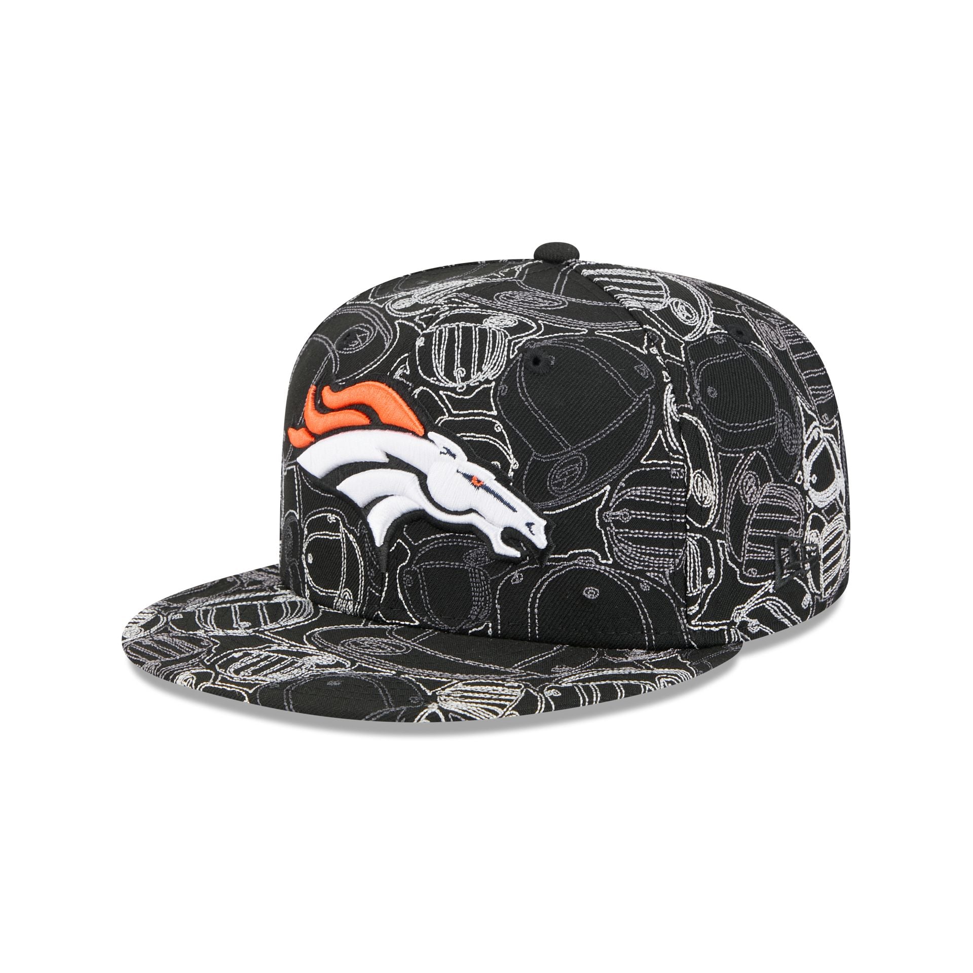 Denver Broncos Cap Scramble 59FIFTY Fitted Hat - Nextgenmallstore