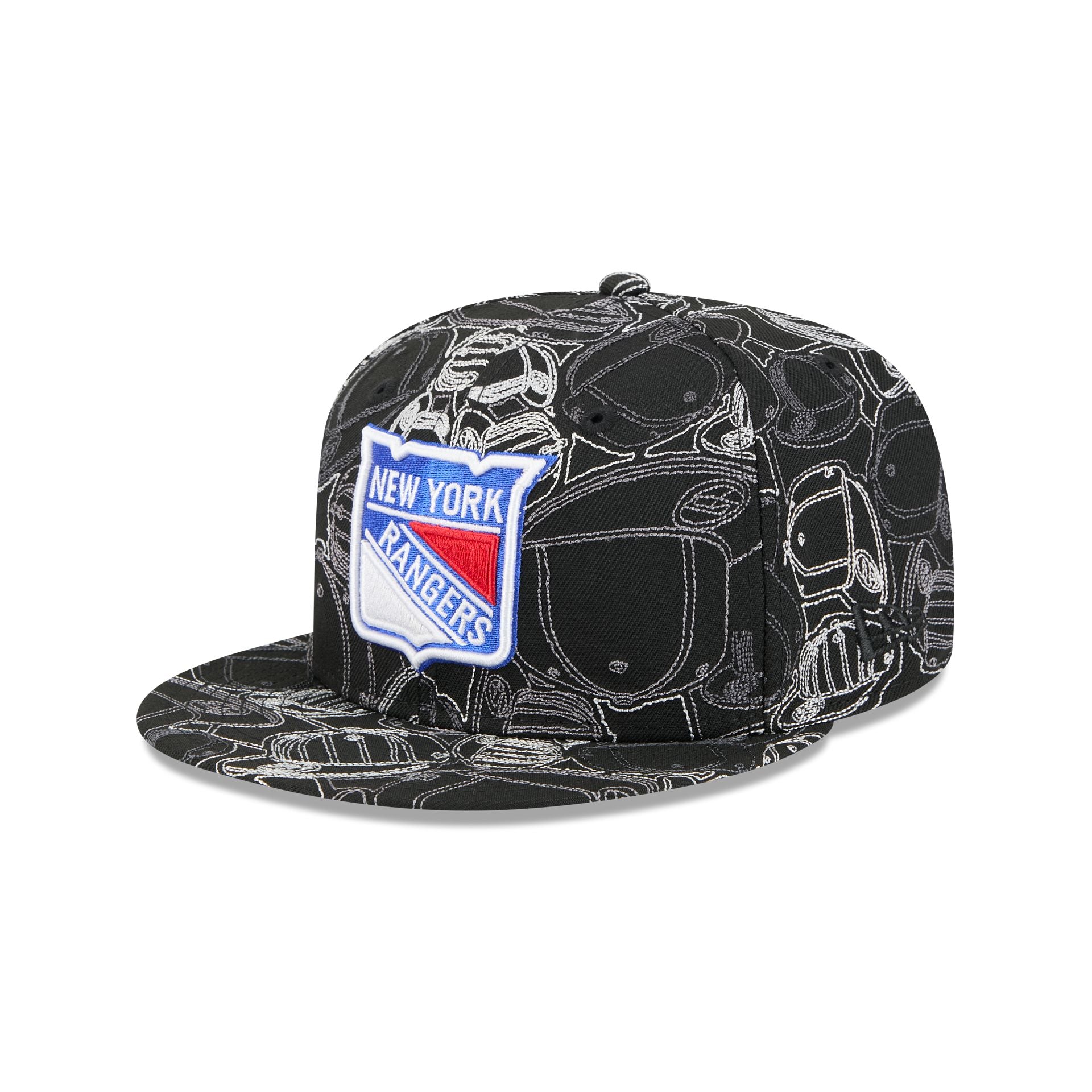 New York Rangers Cap Scramble 59FIFTY Fitted Hat - Nextgenmallstore
