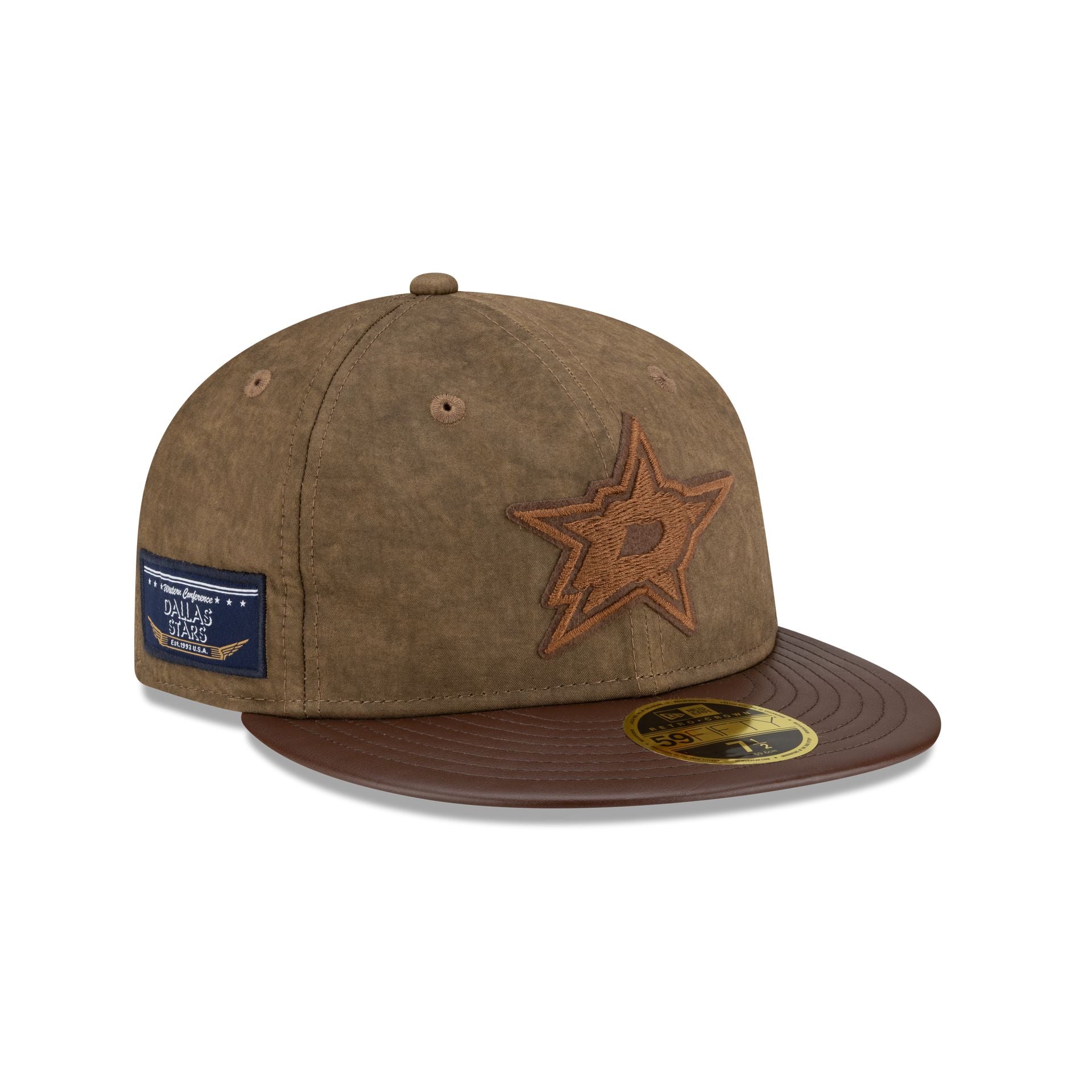 Dallas Stars Utility Linen Retro Crown 59FIFTY Fitted Hat - Nextgenmallstore