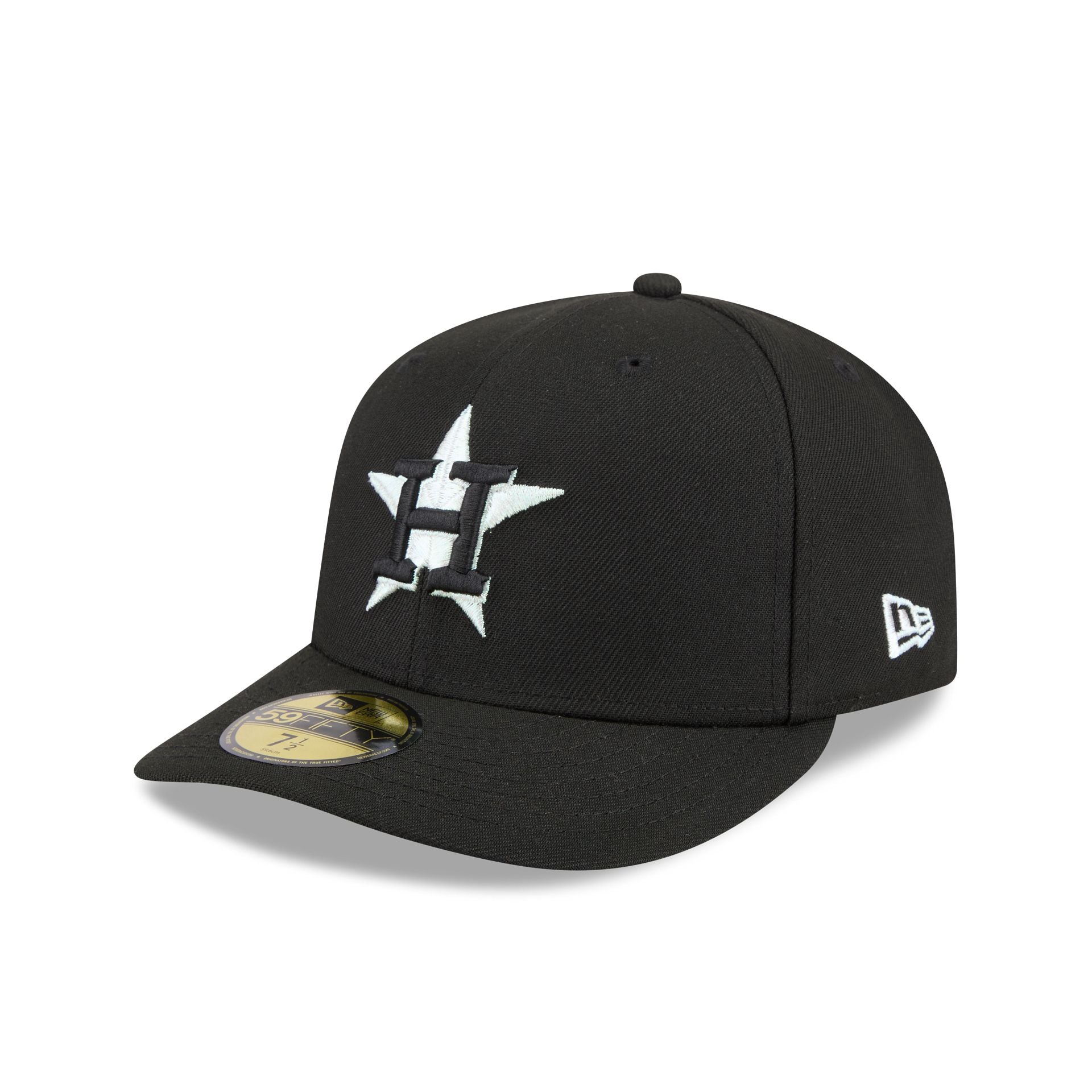 Houston Astros Black Pre-Curve 59FIFTY Fitted Hat - Nextgenmallstore