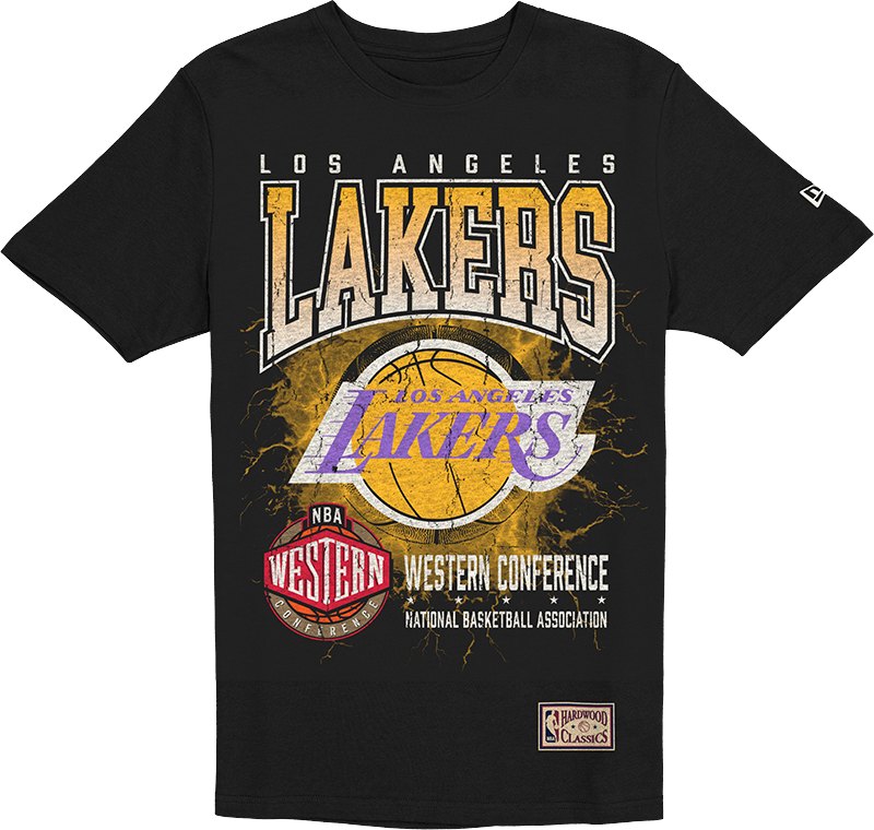 Los Angeles Lakers 1976-2000 Hardwood Classics Black T-Shirt