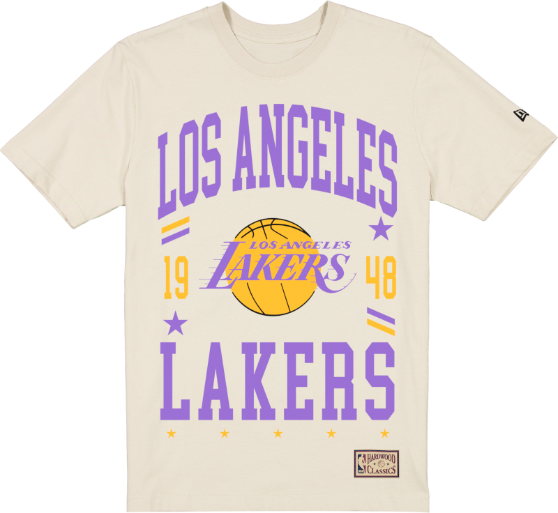 Los Angeles Lakers 1976-2000 Hardwood Classics Chrome White T-Shirt