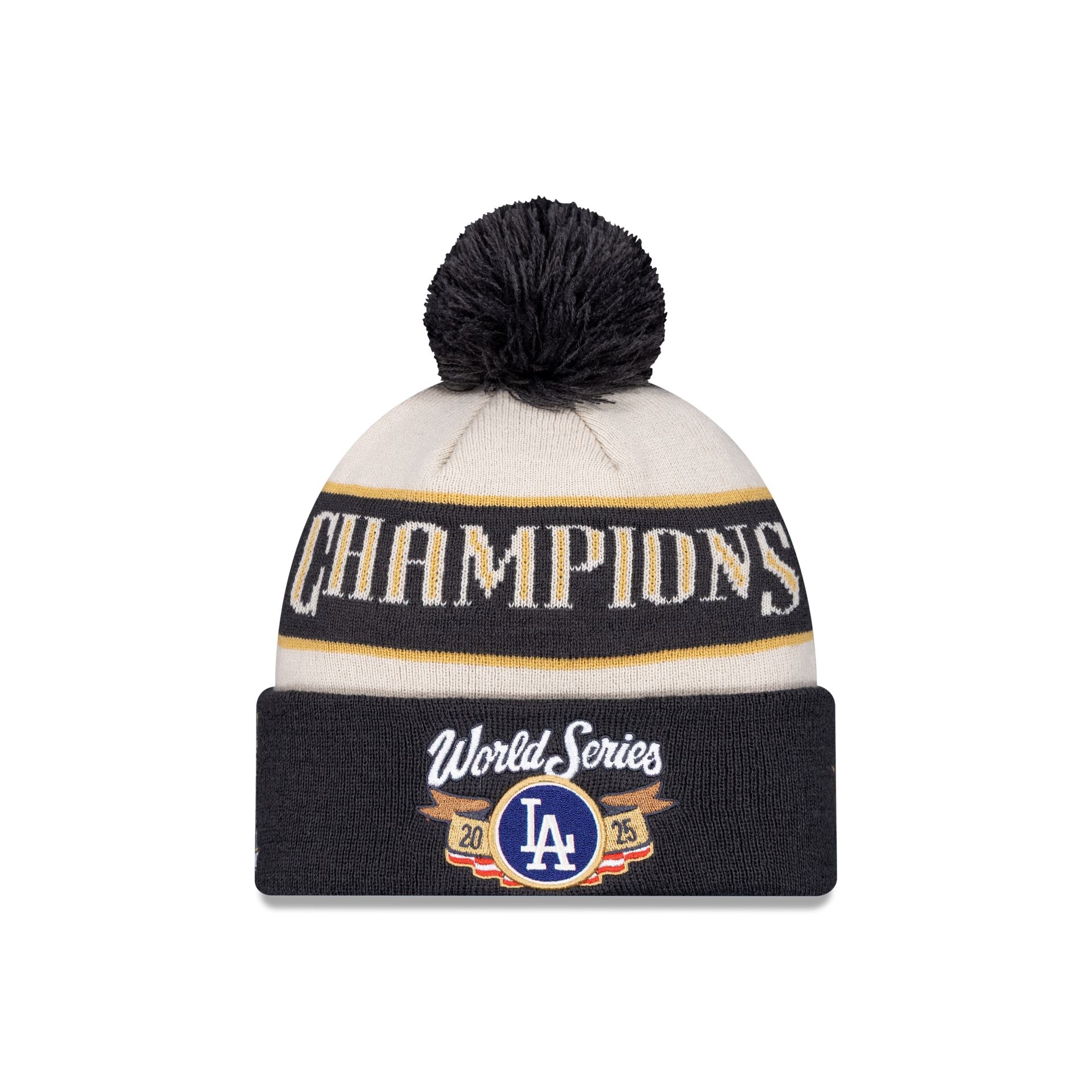 Los Angeles Dodgers 2025 World Series Champions Pom Knit Hat - Nextgenmallstore