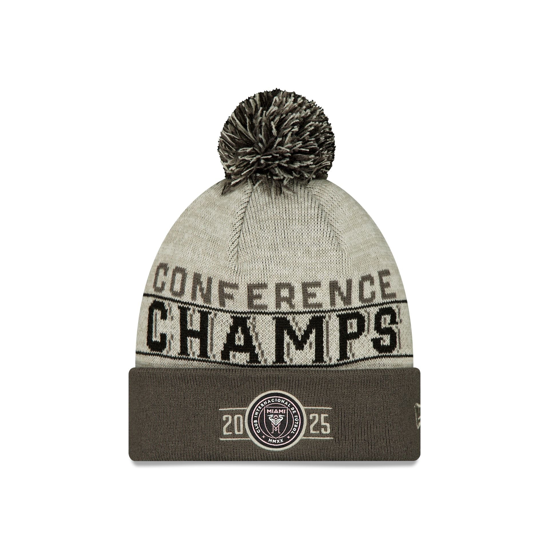 Inter Miami 2025 Conference Champions Pom Knit Hat - Nextgenmallstore