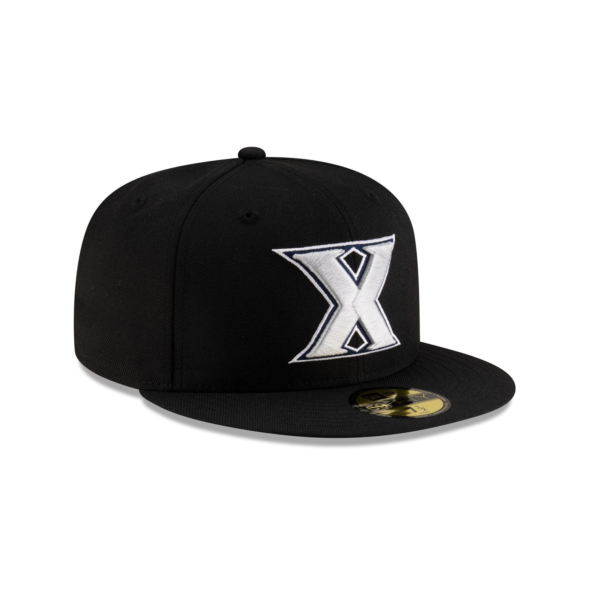 Xavier Musketeers Black 59FIFTY Fitted Hat - Nextgenmallstore