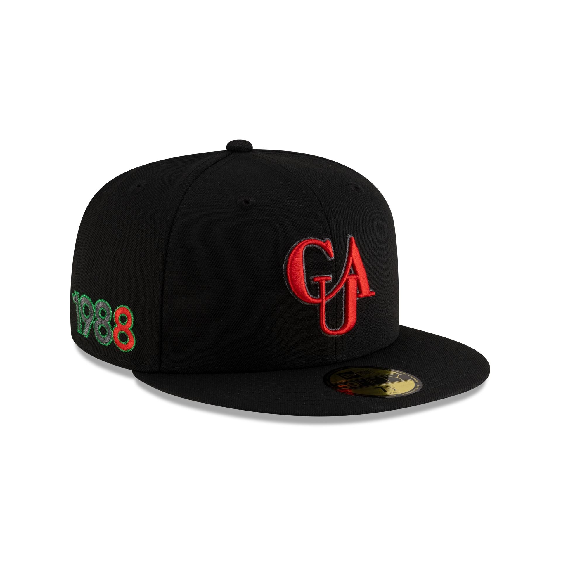 Clark Atlanta Panthers Black 59FIFTY Fitted Hat - Nextgenmallstore