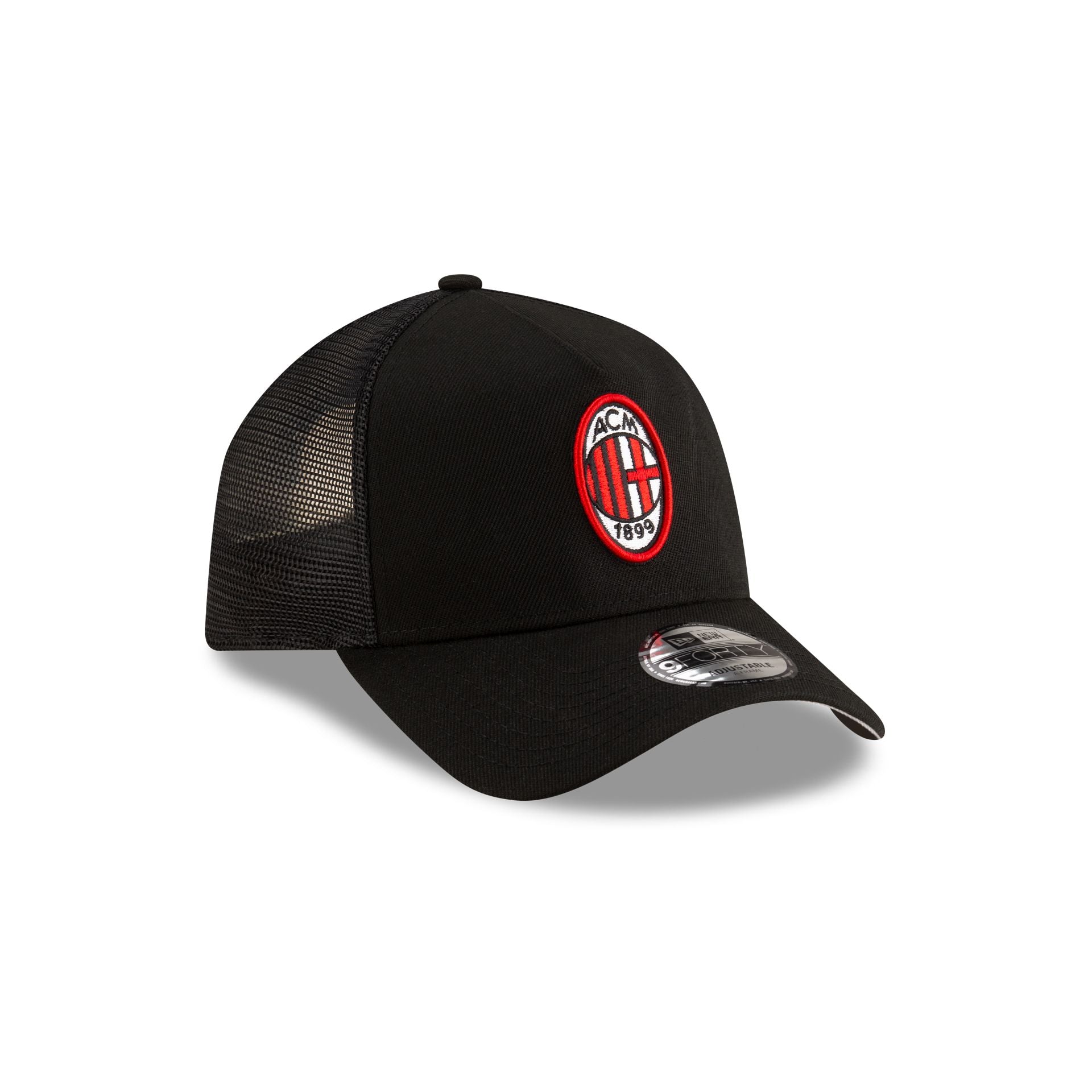 AC Milan Black 9FORTY A-Frame Trucker Hat