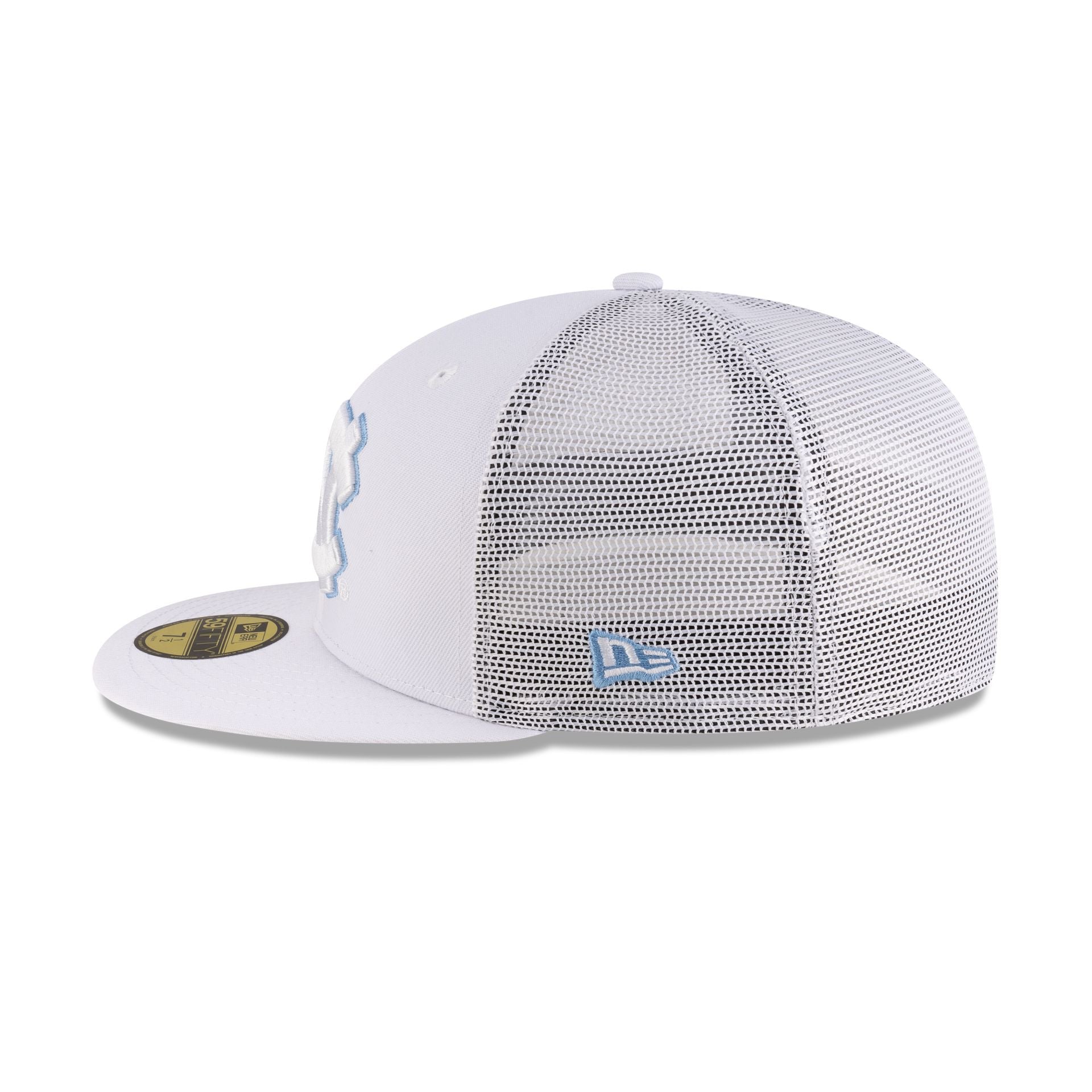 North Carolina Tar Heels White 59FIFTY Fitted Trucker Hat