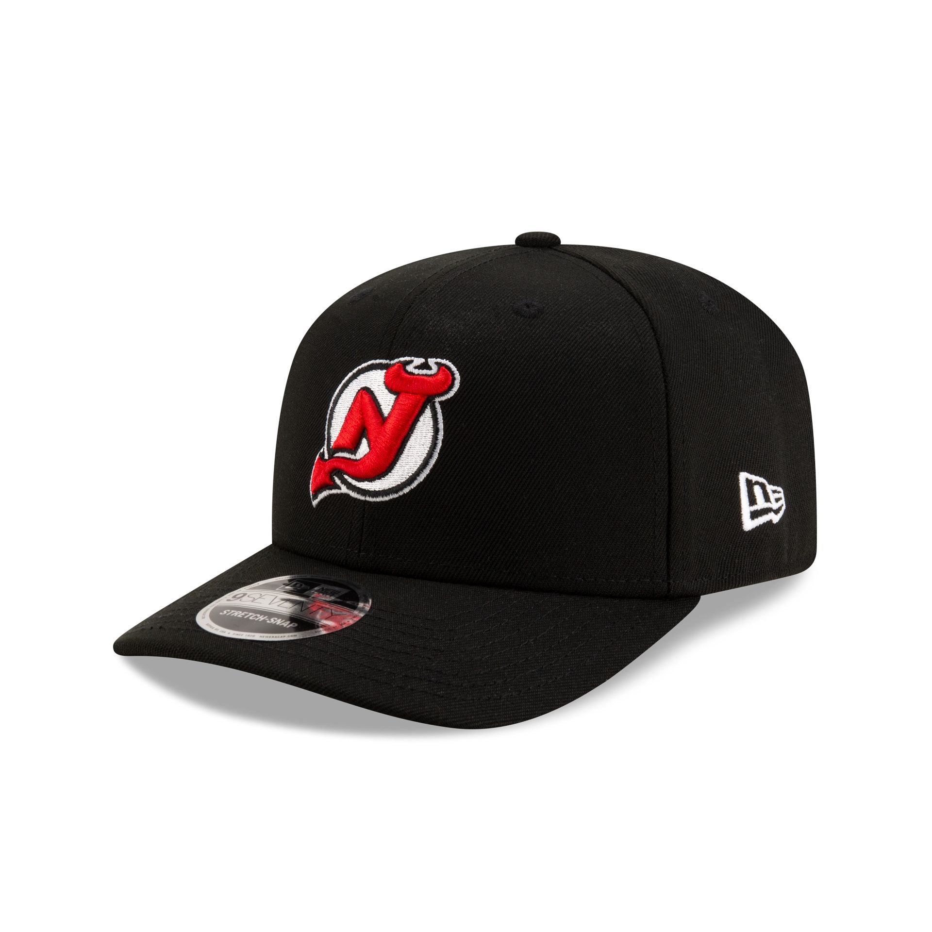 New Jersey Devils Black 9SEVENTY Stretch-Snap Hat - Nextgenmallstore