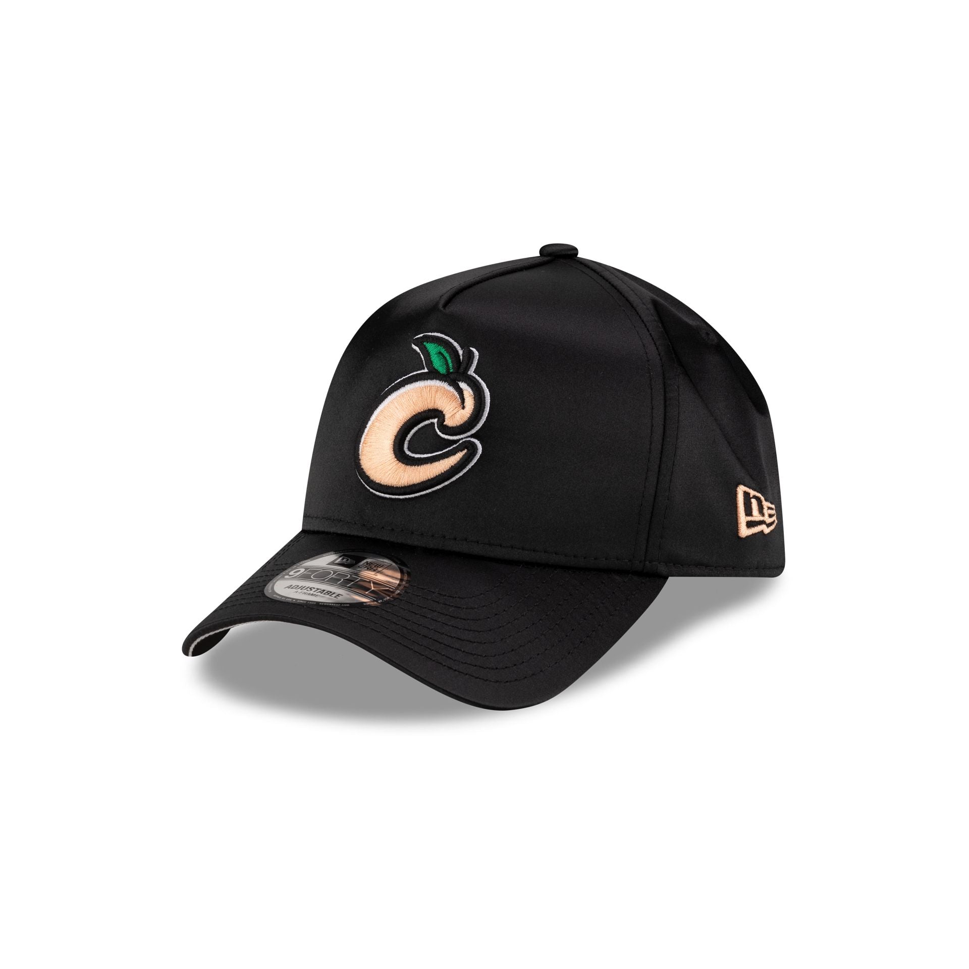 Columbus Clingstones Black Satin 9FORTY A-Frame Snapback Hat - Nextgenmallstore