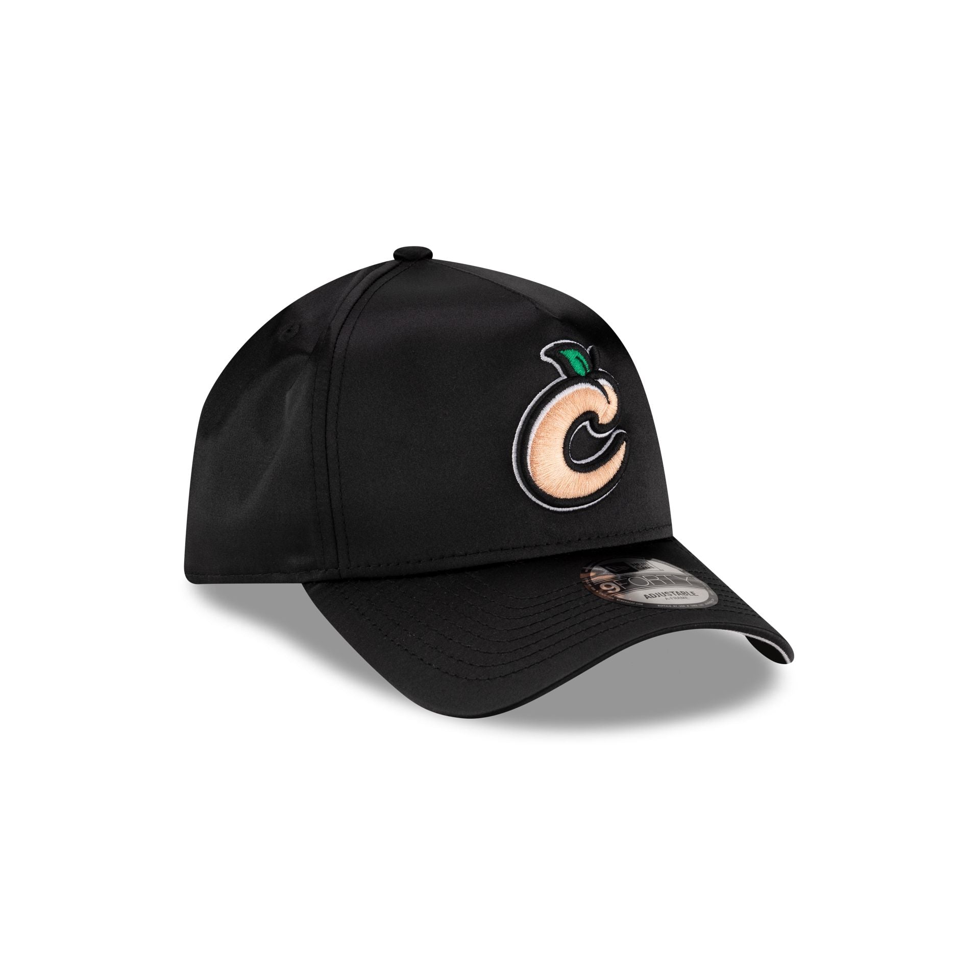Columbus Clingstones Black Satin 9FORTY A-Frame Snapback Hat