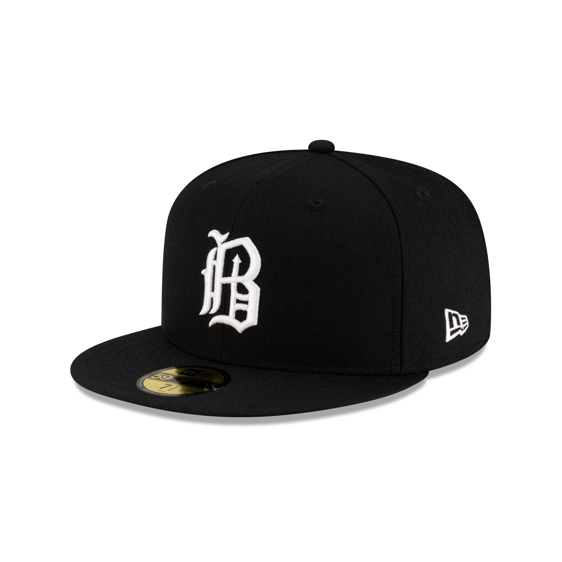 Just Caps Gothic Script Birmingham Barons 59FIFTY Fitted Hat - Nextgenmallstore