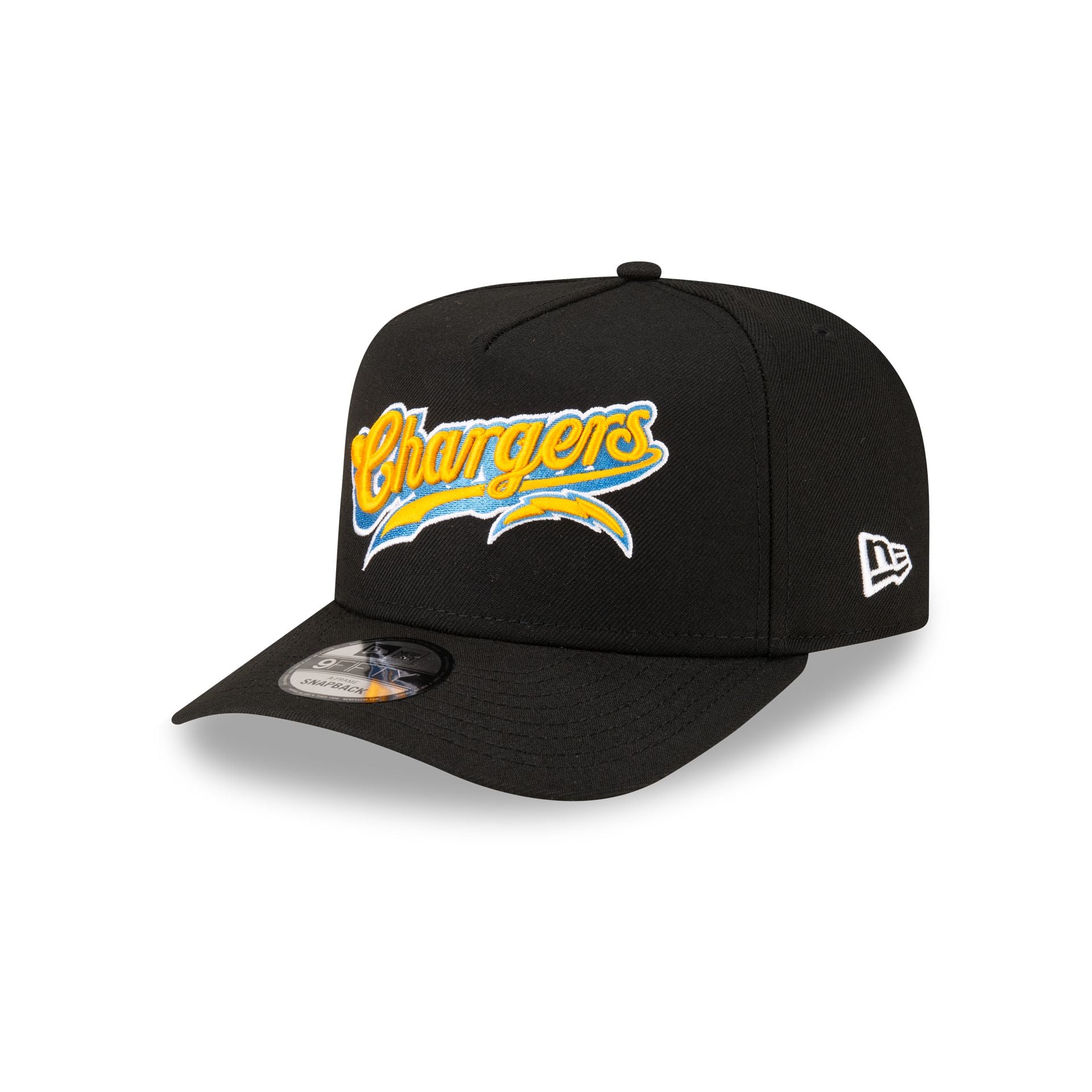 Born x Raised x Los Angeles Chargers Script Black 9FIFTY A-Frame Snapback Hat - Nextgenmallstore