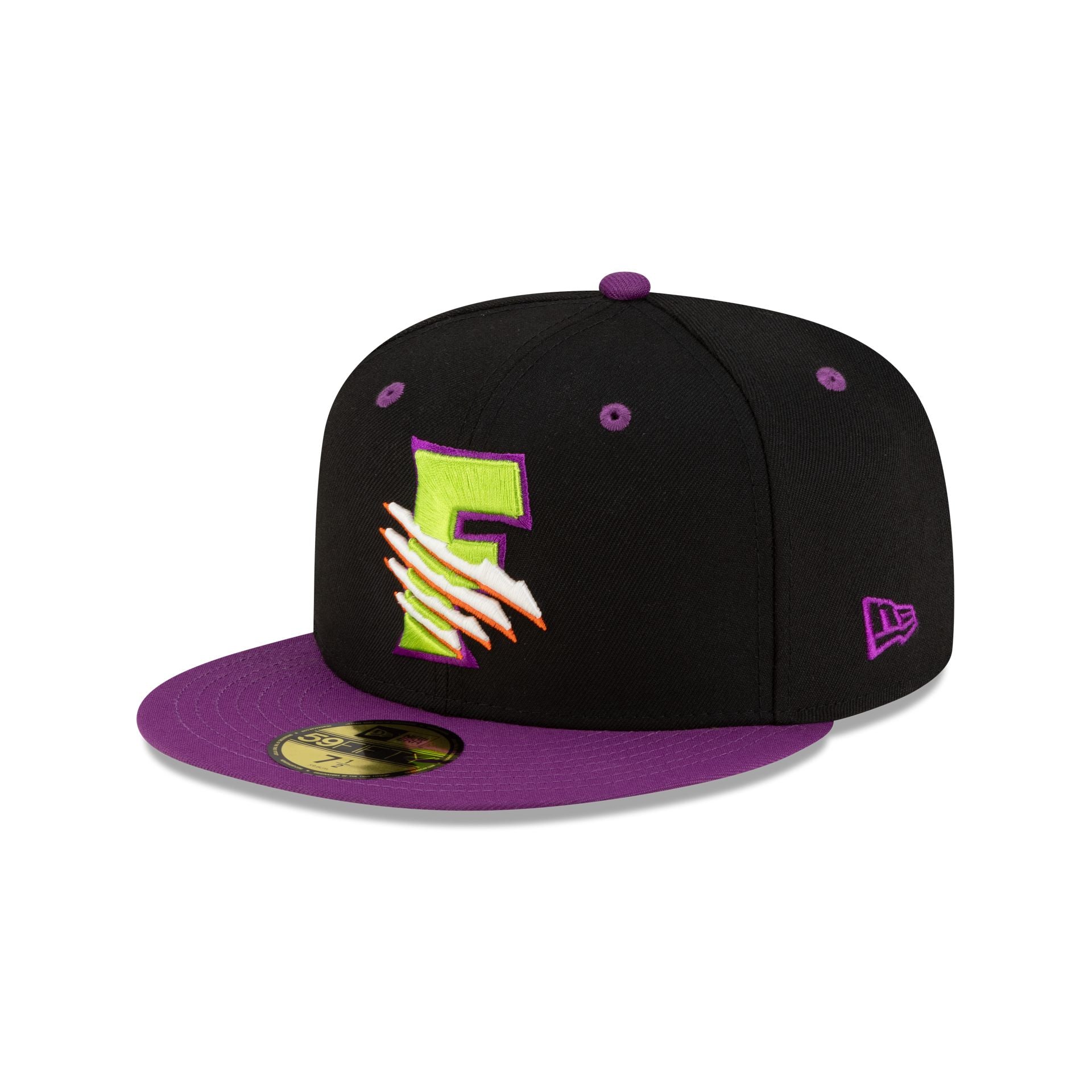 Fresno Grizzlies Halloween Purple 59FIFTY Fitted Hat - Nextgenmallstore
