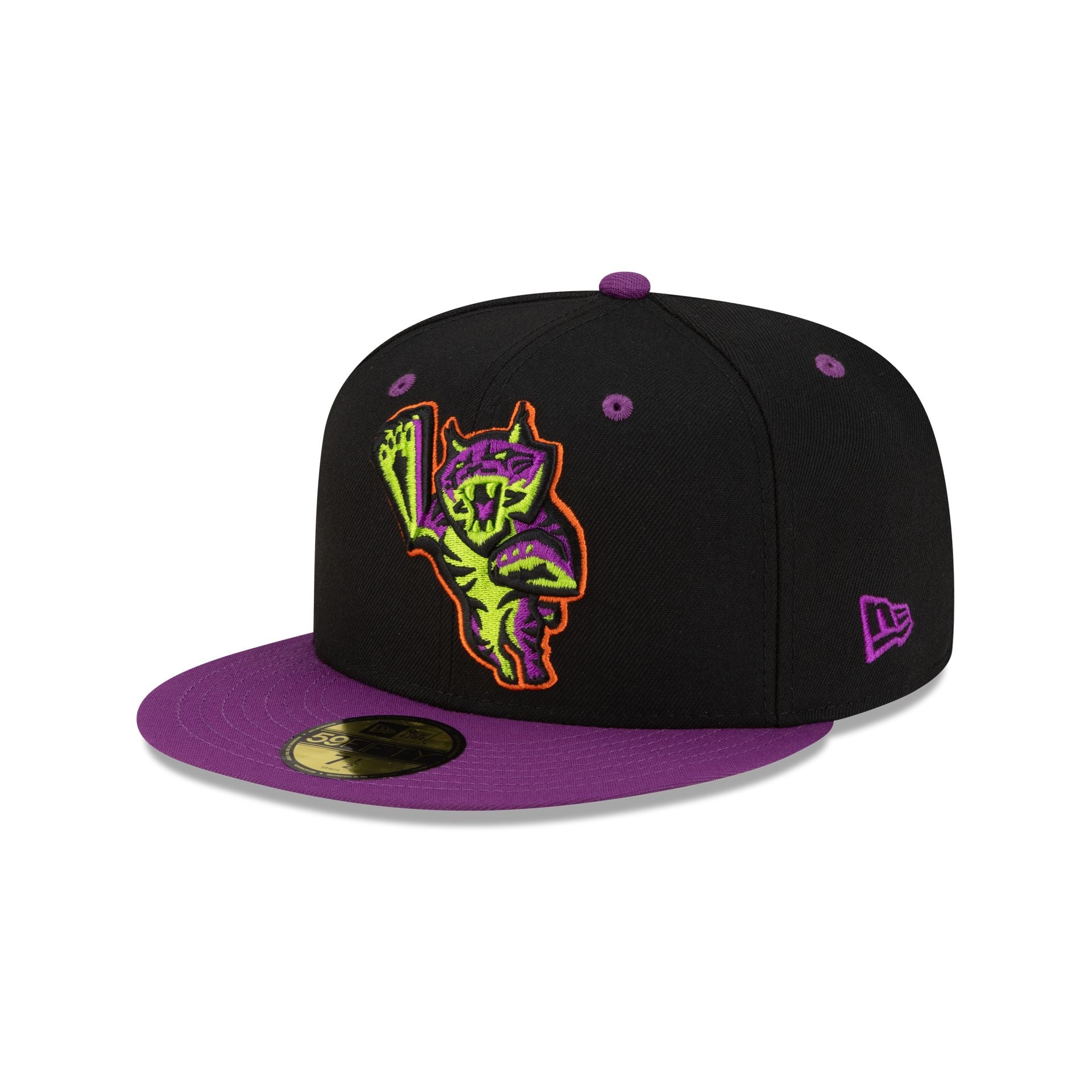 Lynchburg Hillcats Halloween Purple 59FIFTY Fitted Hat