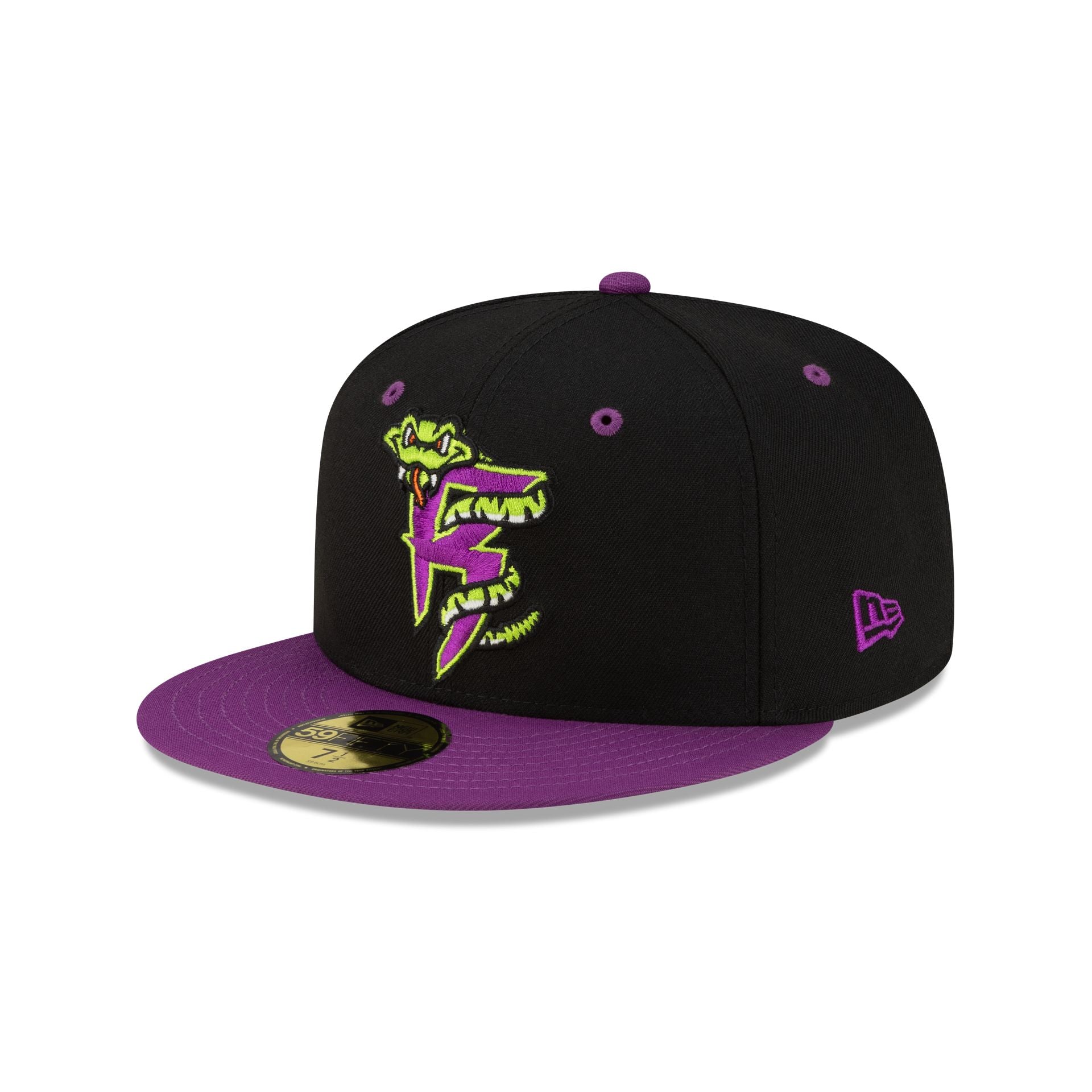 Wisconsin Timber Rattlers Halloween Purple 59FIFTY Fitted Hat - Nextgenmallstore