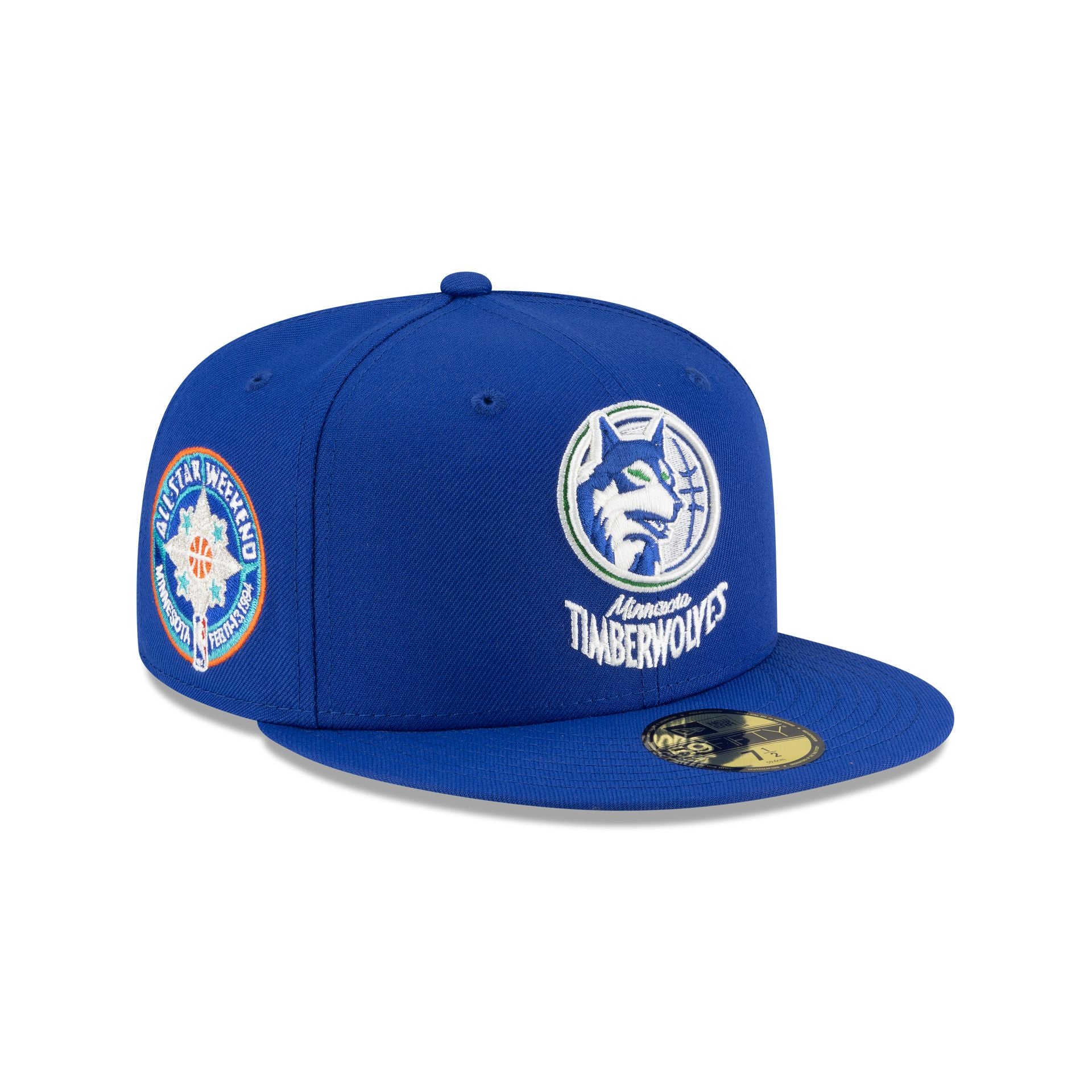 Minnesota Timberwolves 1989-1995 Hardwood Classics Blue 59FIFTY Fitted Hat - Nextgenmallstore