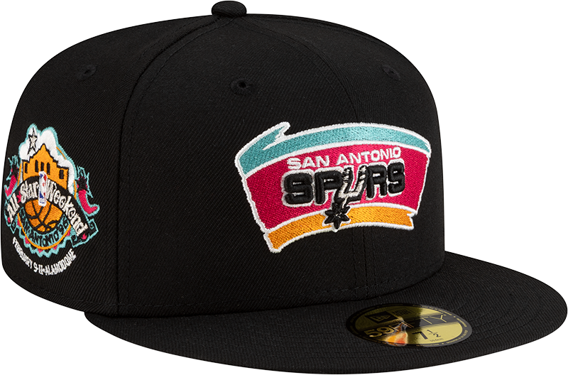 San Antonio Spurs 1989-2001 Hardwood Classics Black 59FIFTY Fitted Hat