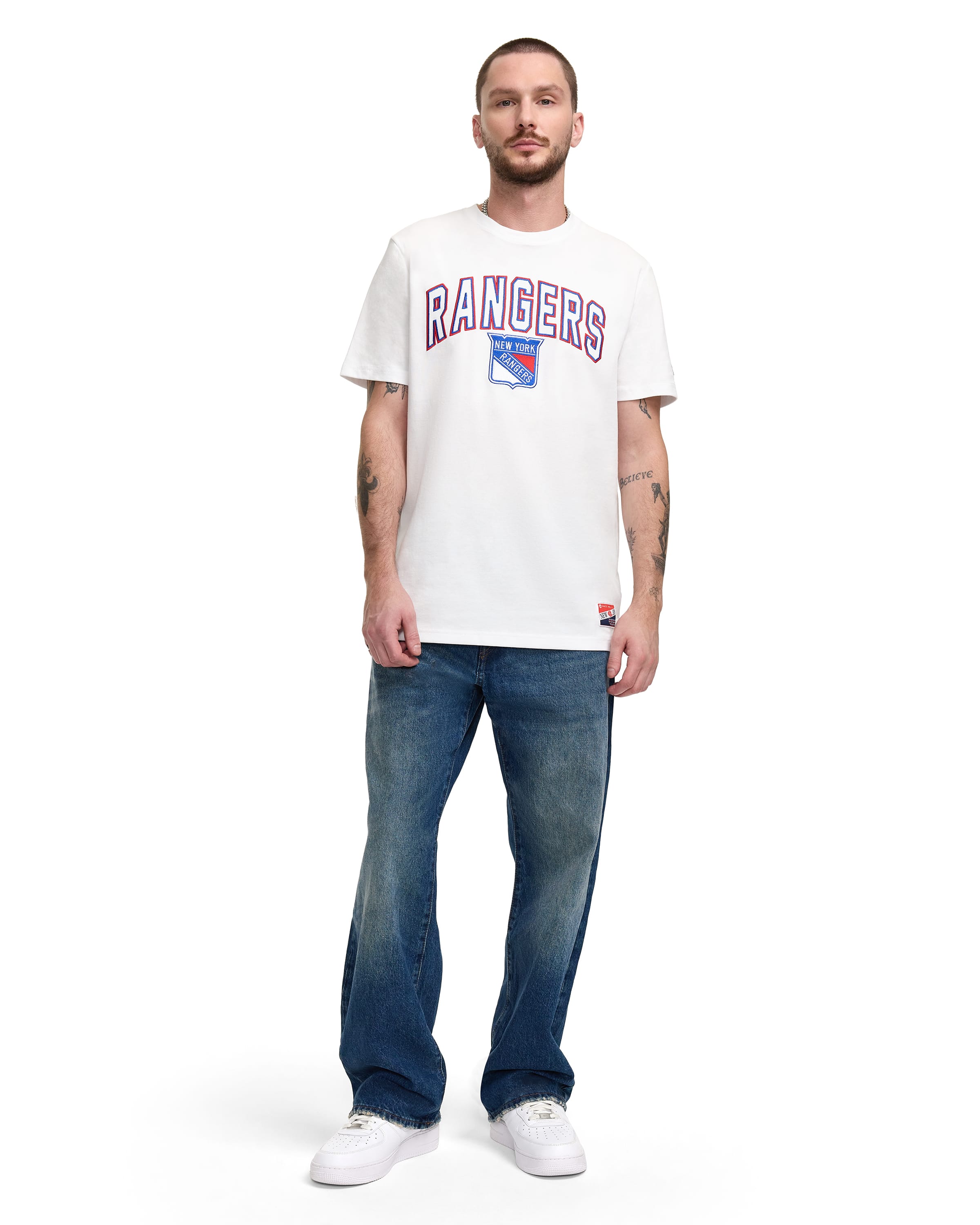 New York Rangers Throwback White T-Shirt