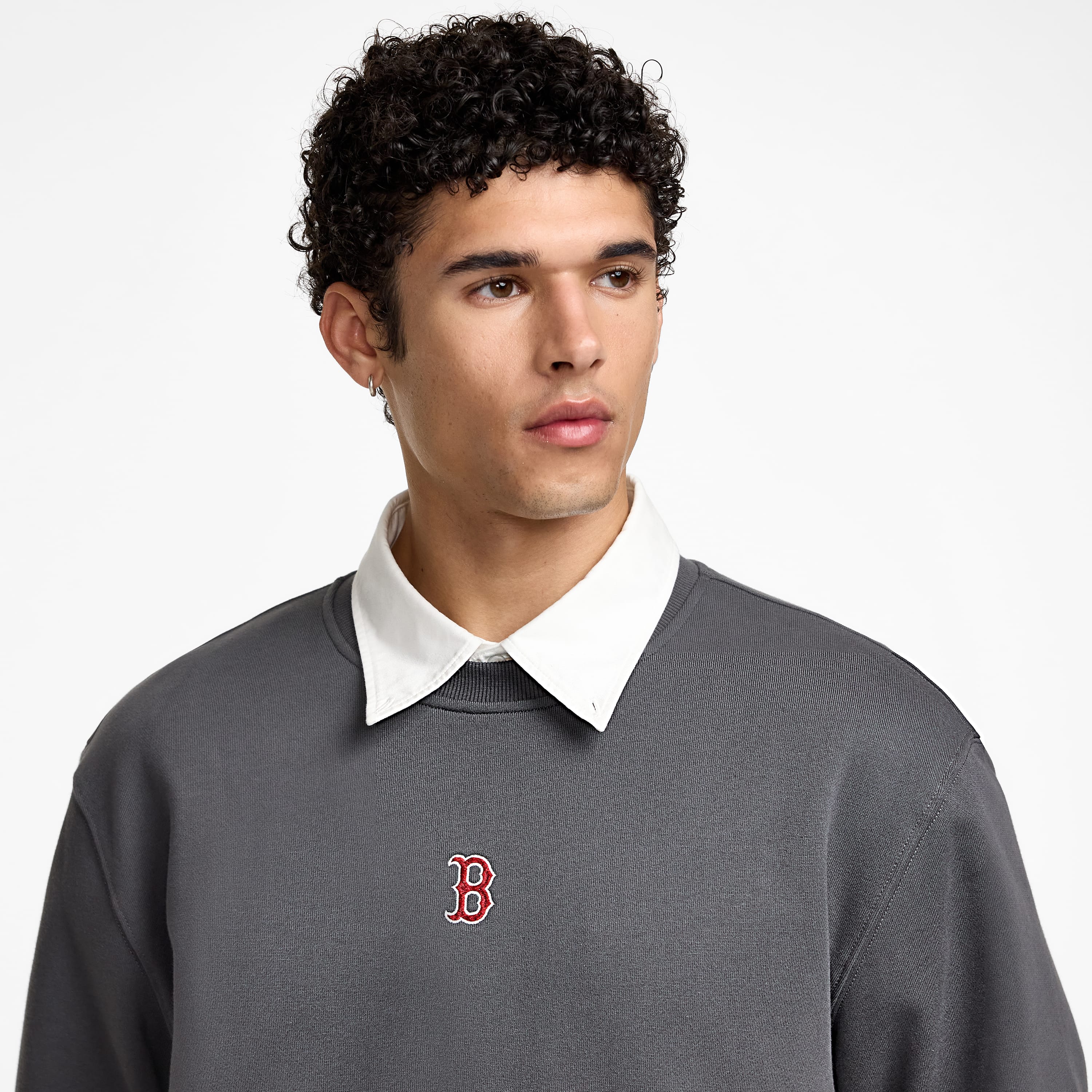 Boston Red Sox Point Logo Dark Shadow Crewneck - Nextgenmallstore