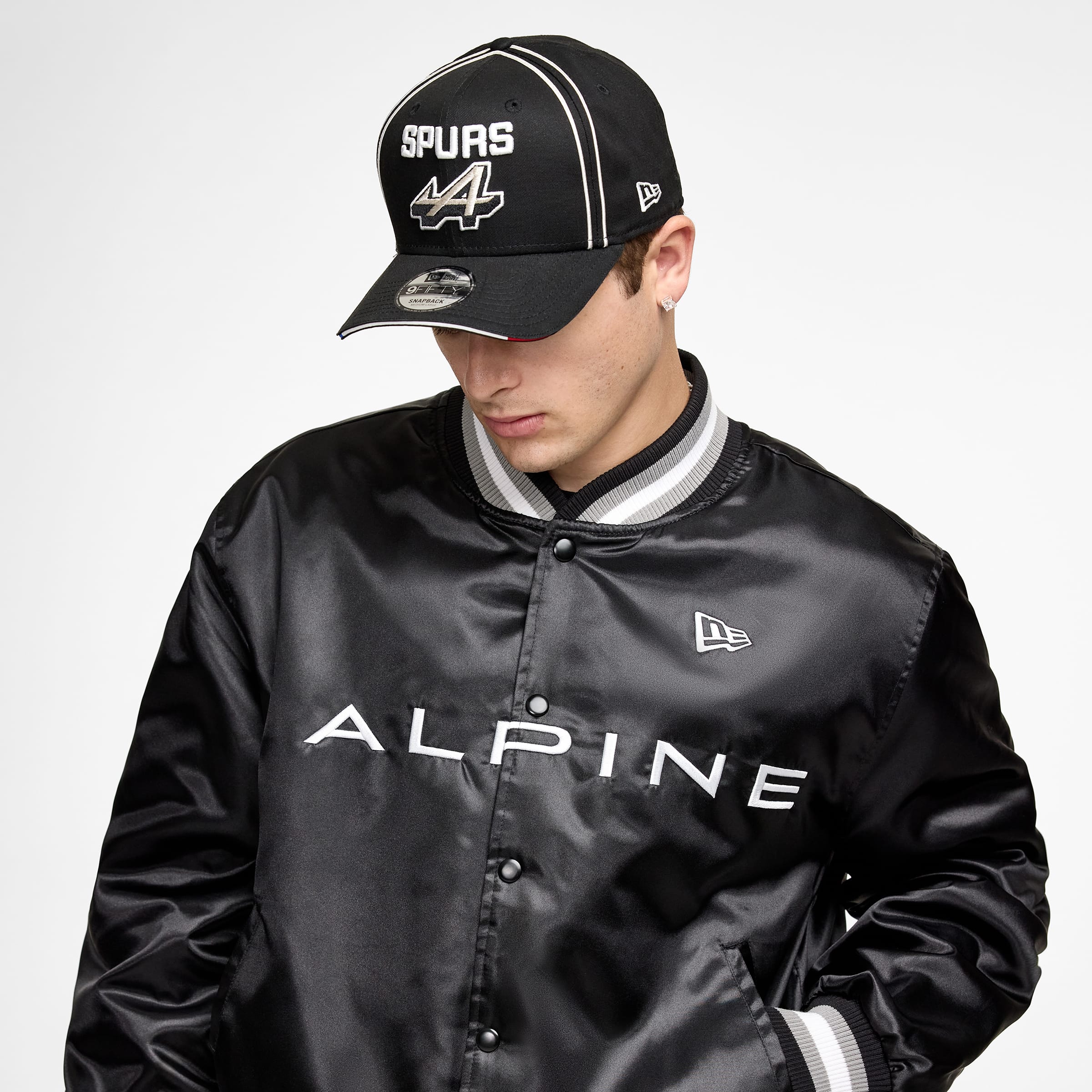 BWT Alpine F1 Team x San Antonio Spurs Bomber Jacket - Nextgenmallstore