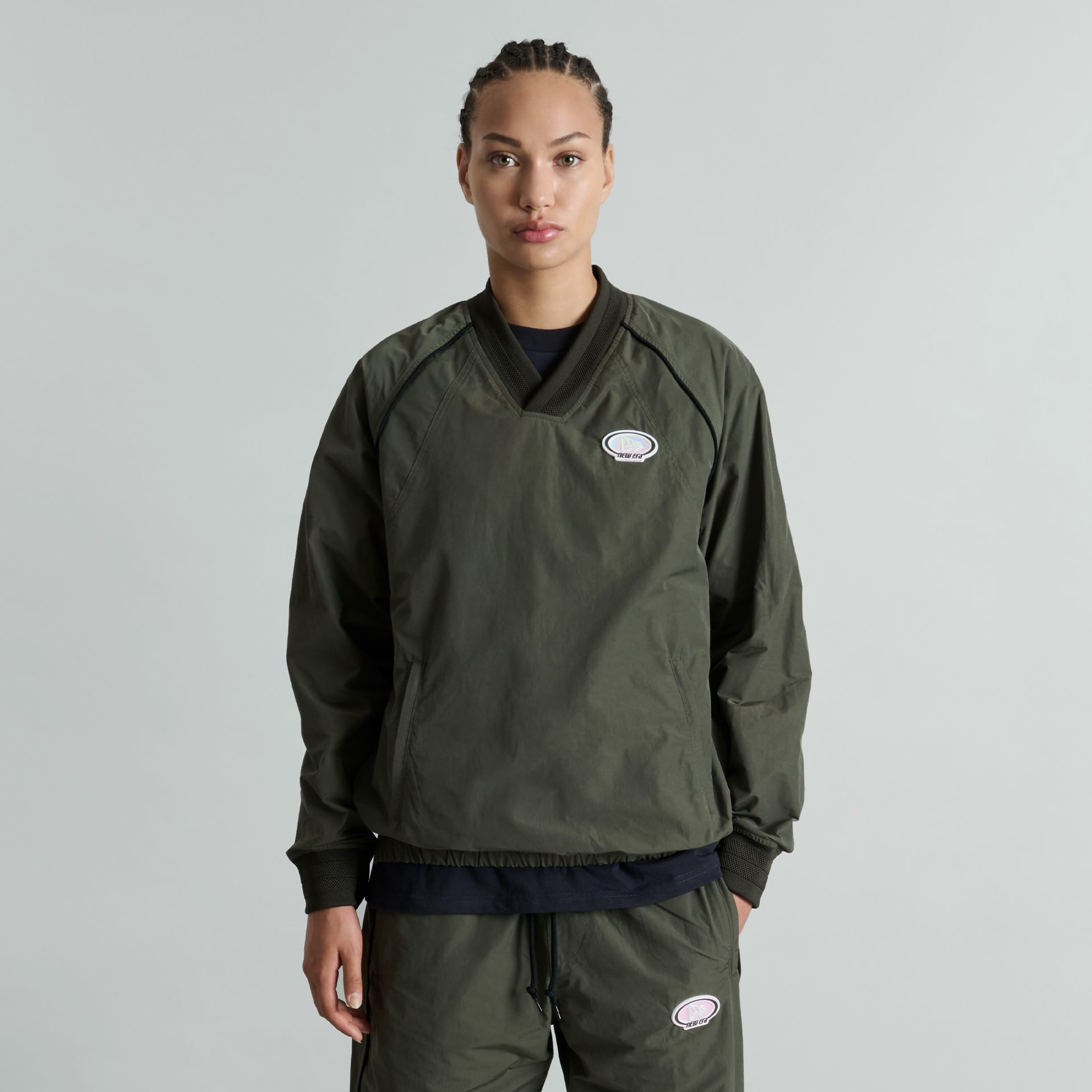 Larkin Dusty Charcoal Track Pullover Jacket - Nextgenmallstore