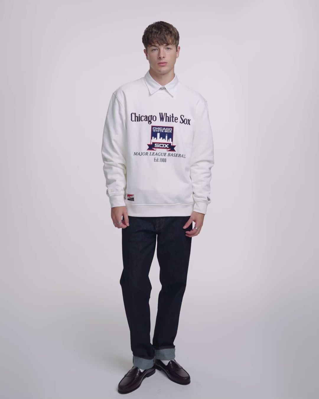 Chicago White Sox Cooperstown Off White Crewneck