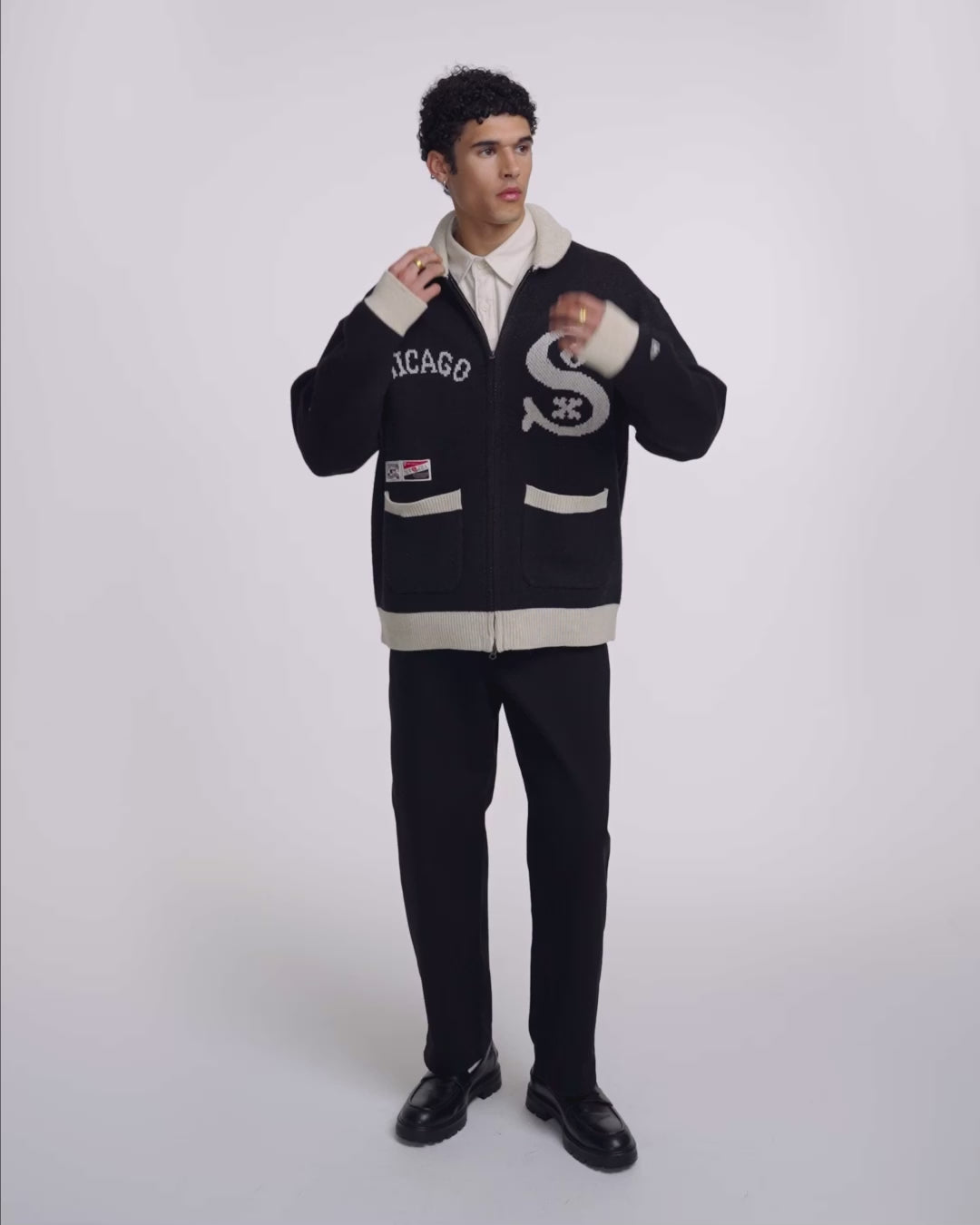 Boston Red Sox Field of Rye Cowichan Cardigan