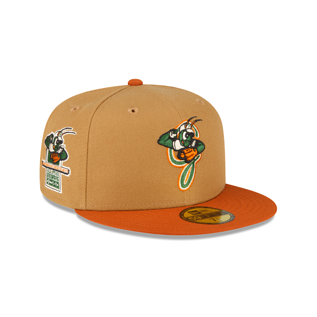 Greensboro Grasshoppers Wheat 59FIFTY Fitted Hat - Nextgenmallstore
