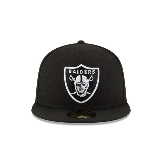 Las Vegas Raiders Black & White 59FIFTY Fitted Hat