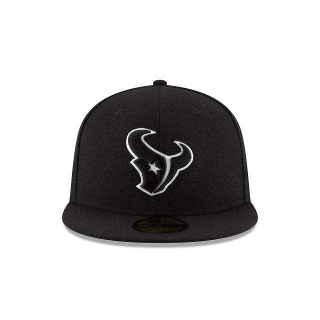 Houston Texans Black & White 59FIFTY Fitted Hat
