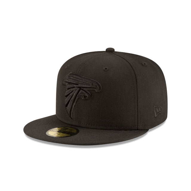 Atlanta Falcons Black On Black 59FIFTY Fitted Hat - Nextgenmallstore