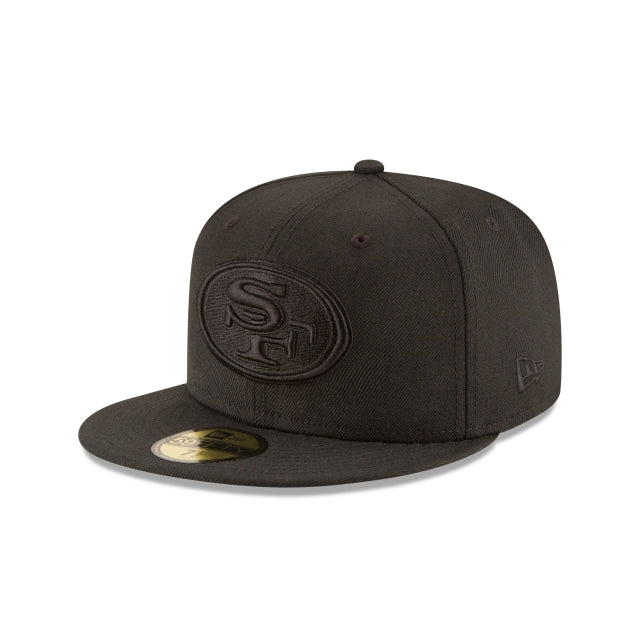 San Francisco 49ers Black On Black 59FIFTY Fitted Hat - Nextgenmallstore