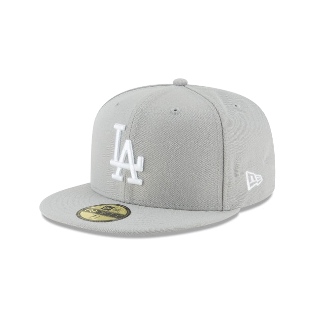 Los Angeles Dodgers Gray Basic 59FIFTY Fitted Hat - Nextgenmallstore